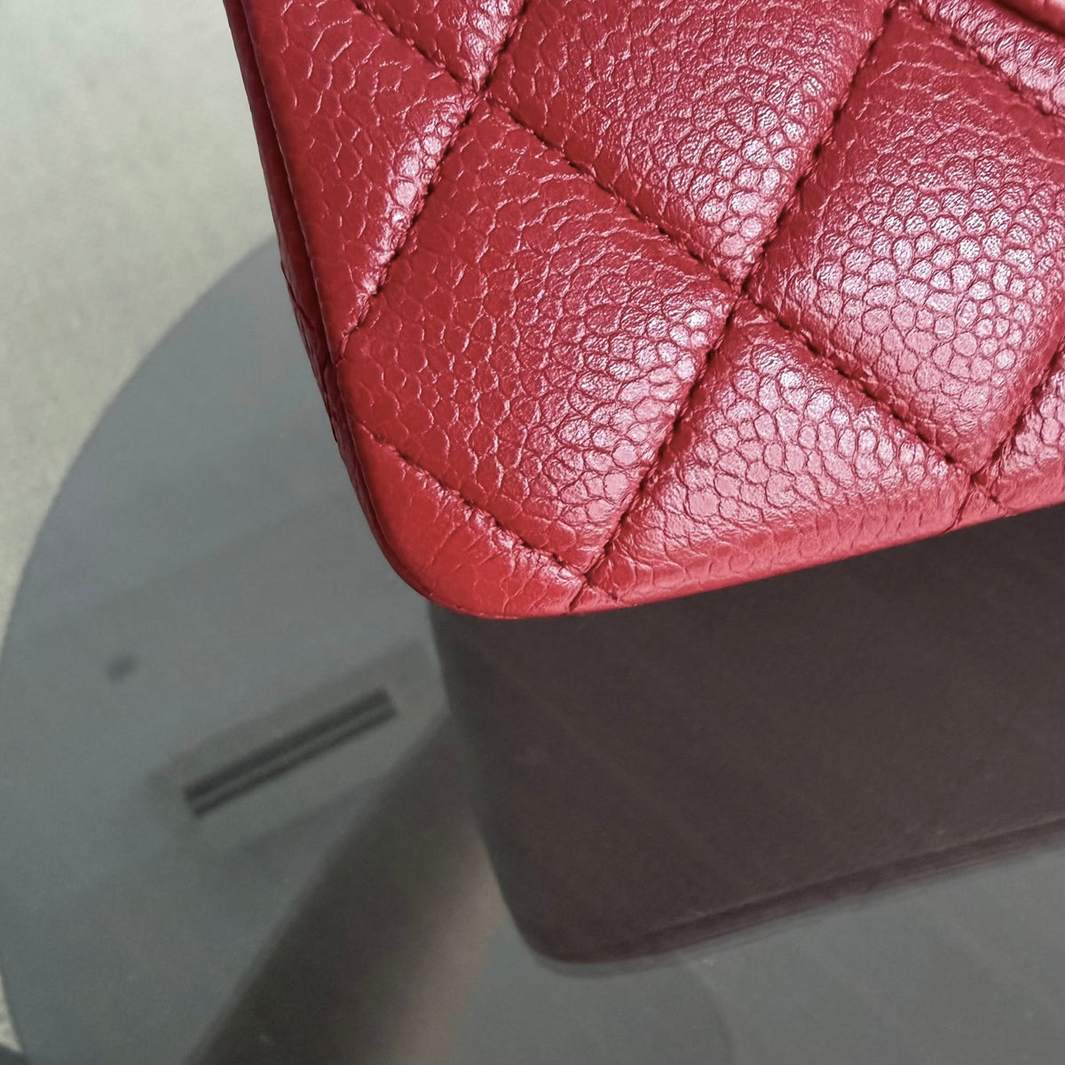 Chanel Classic Flap Medium - 25CM Quilted Caviar Dark Red Silver Hardware Series 14