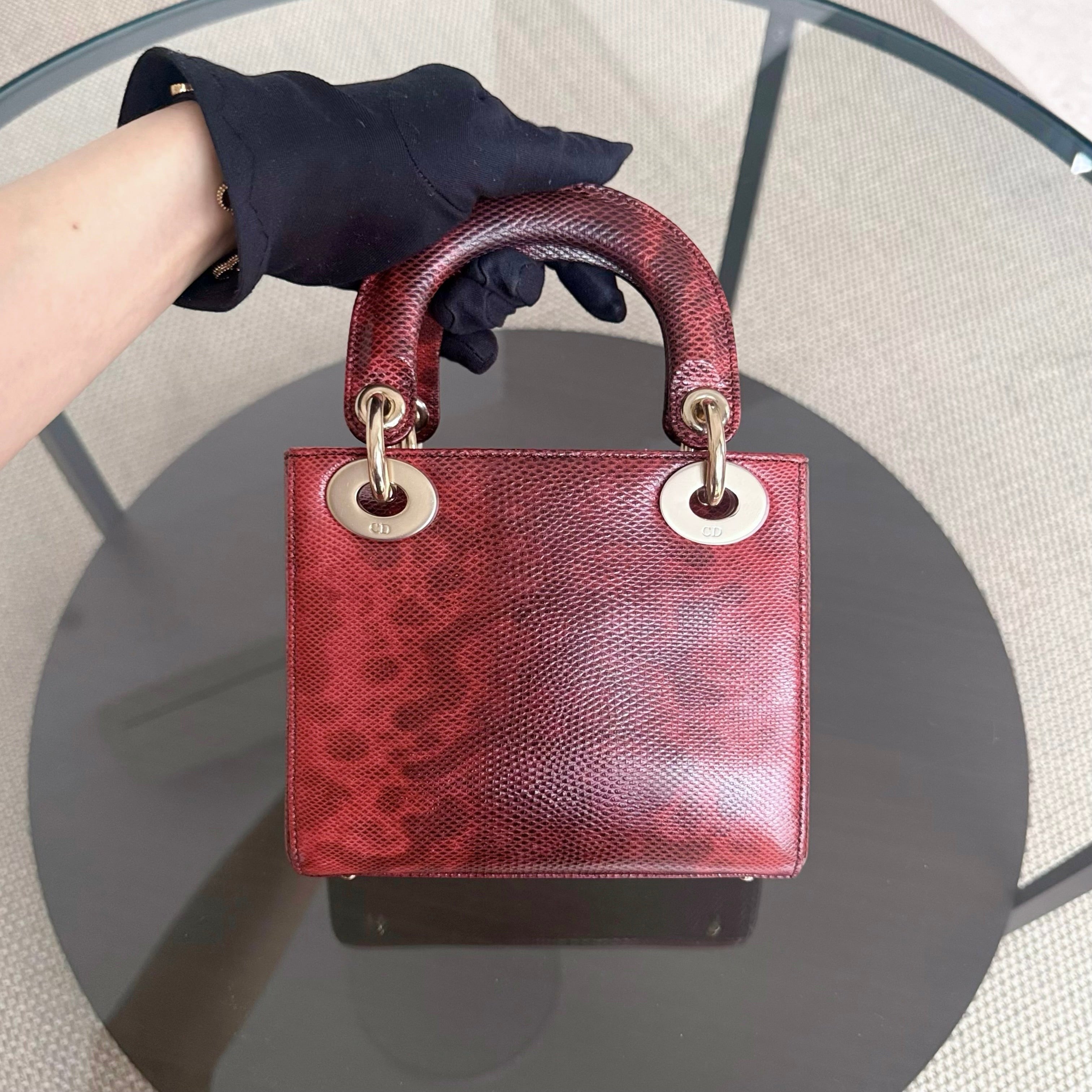 Dior Lady Mini - Exotic Lizard Gold Hardware