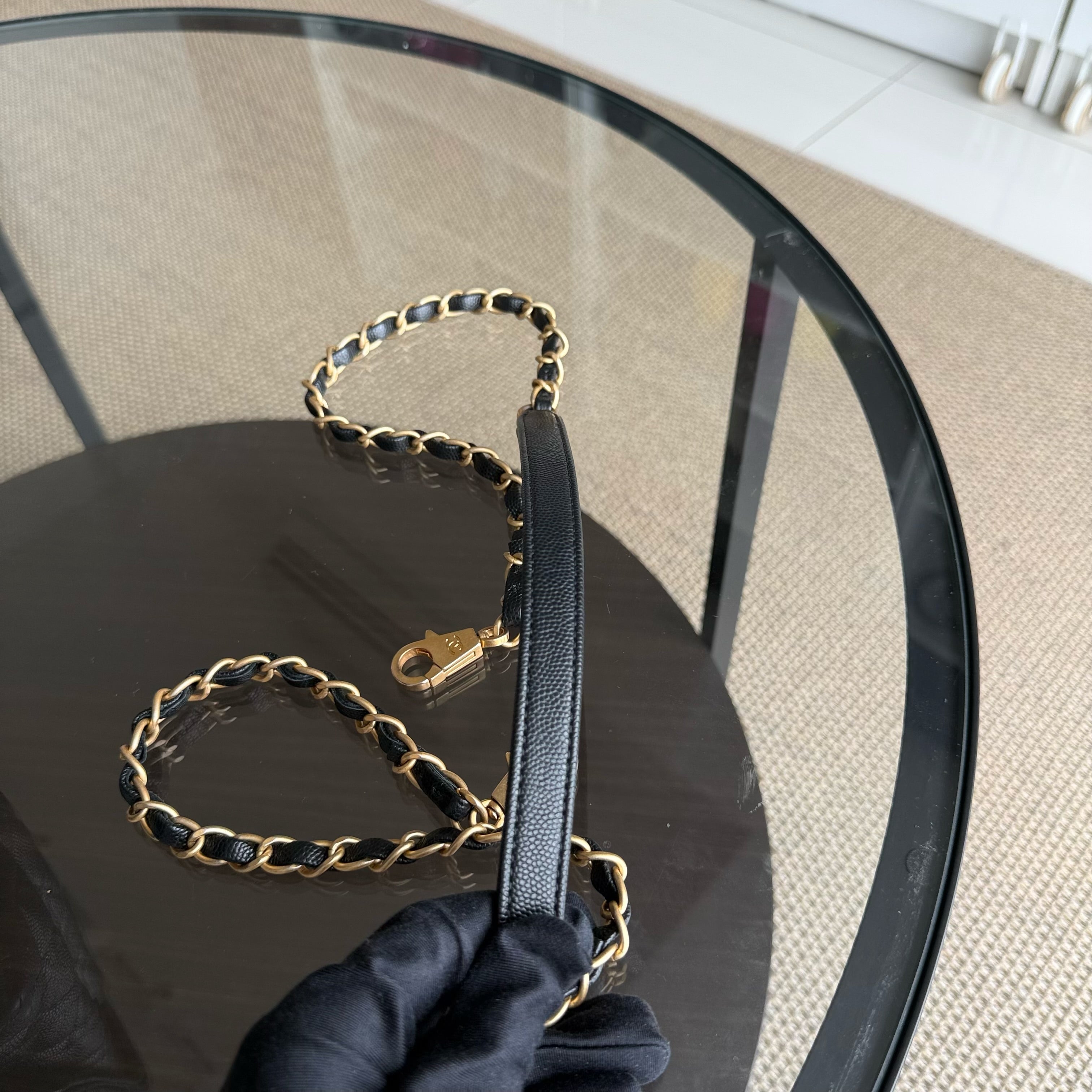 Chanel Coco Handle Medium - Caviar 29CM Quilted Black Gold Hardware Series 25