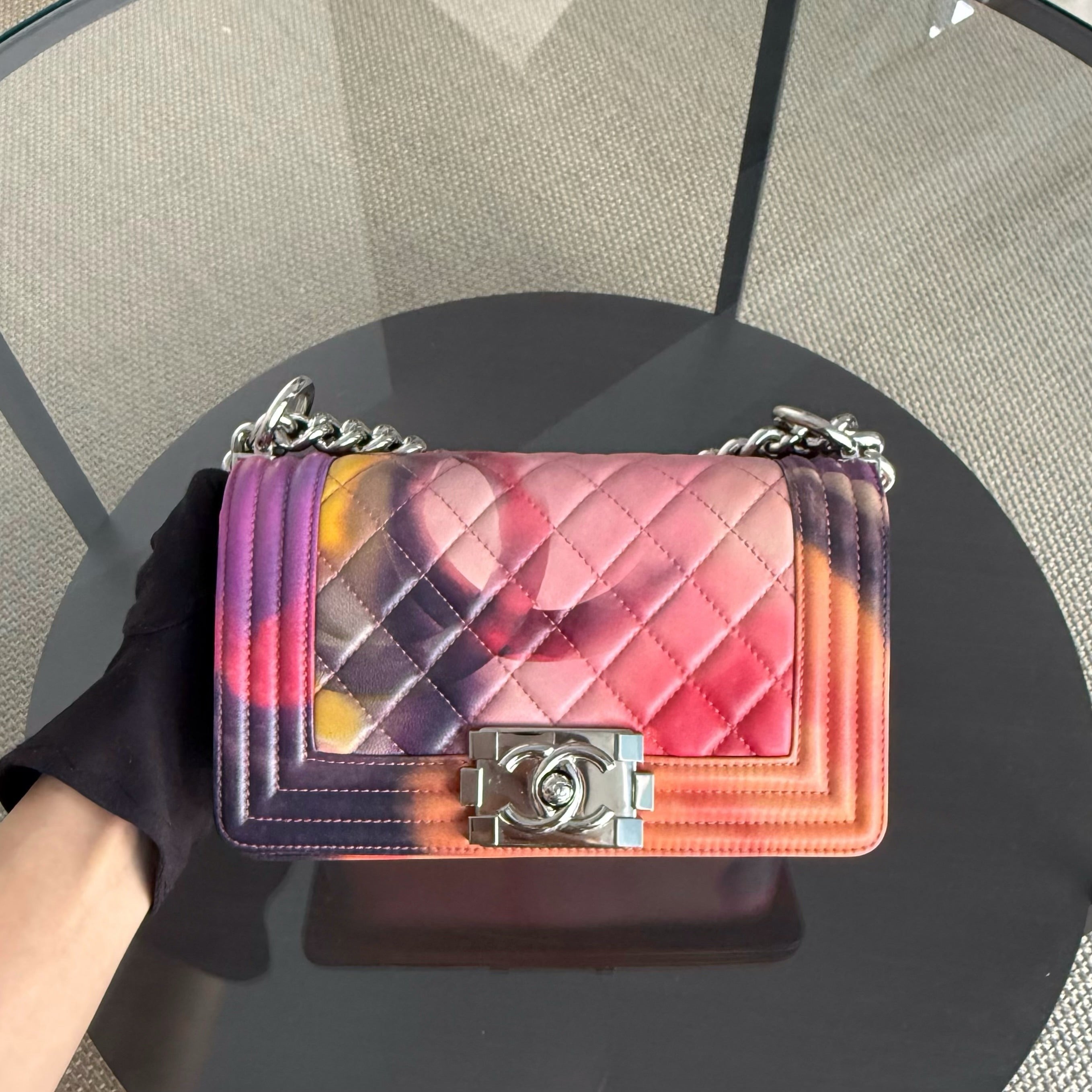 Chanel Boy Small - Flower Power Quilted Lambskin Limited Edition Silver Hardware Series 20
