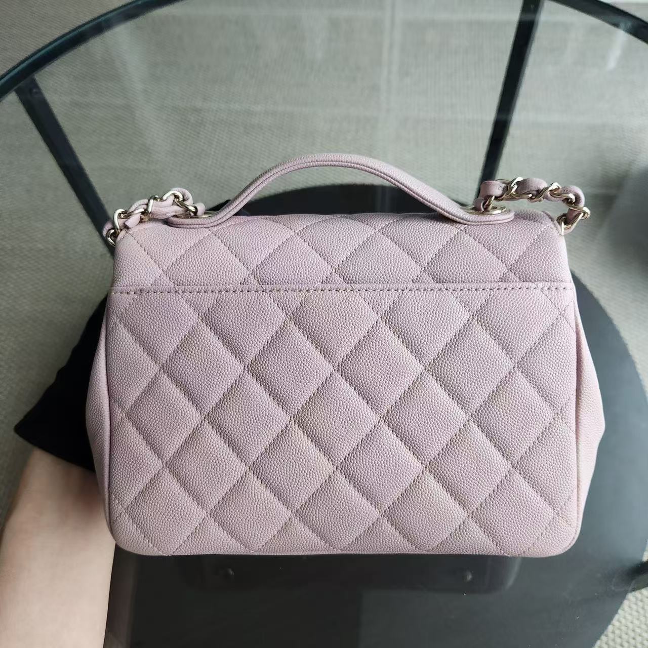 Chanel Business Affinity Medium - Caviar Quilted Sakura Light Pink Gold Hardware Series 26