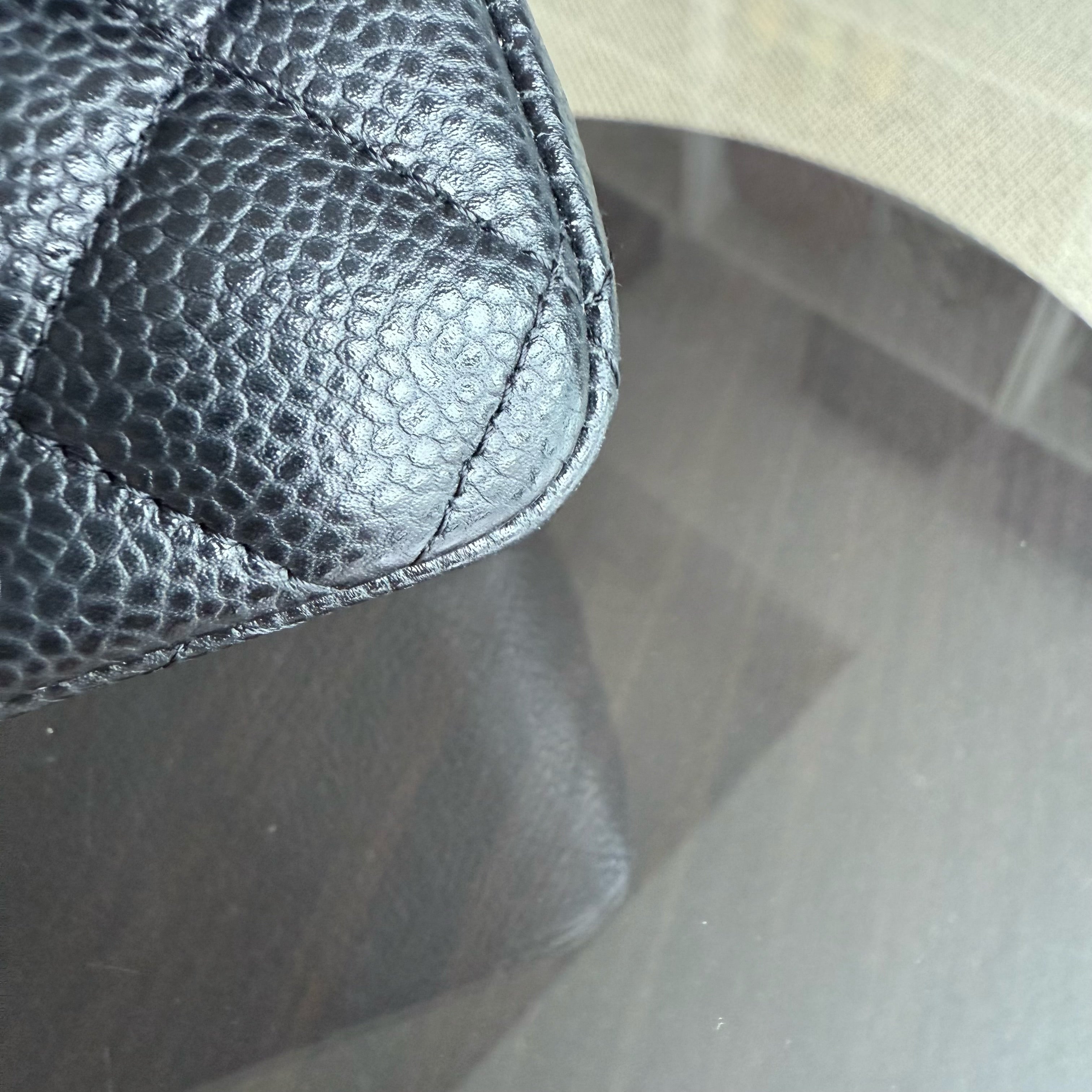 Chanel Caviar Mini Rectangle Classic Flap - 20CM Quilted Black Golden Hardware Series 25