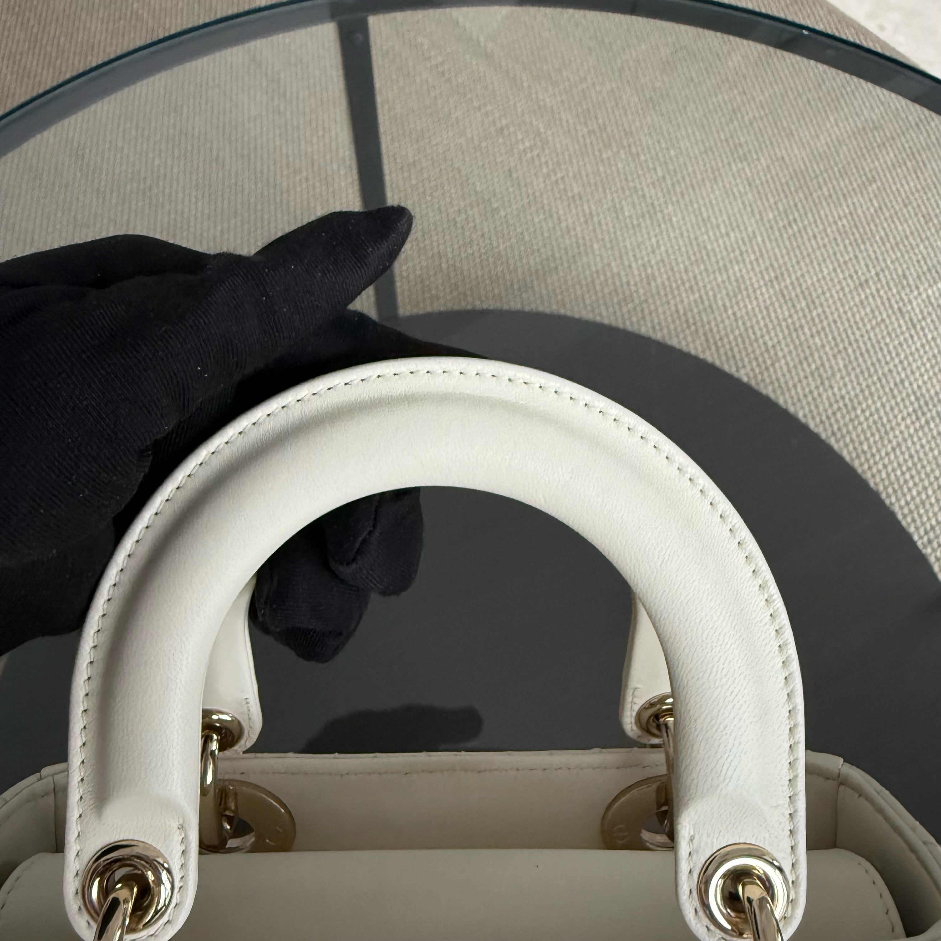Dior MyABC Lady Small - Cannage Lambskin White Gold Hardware