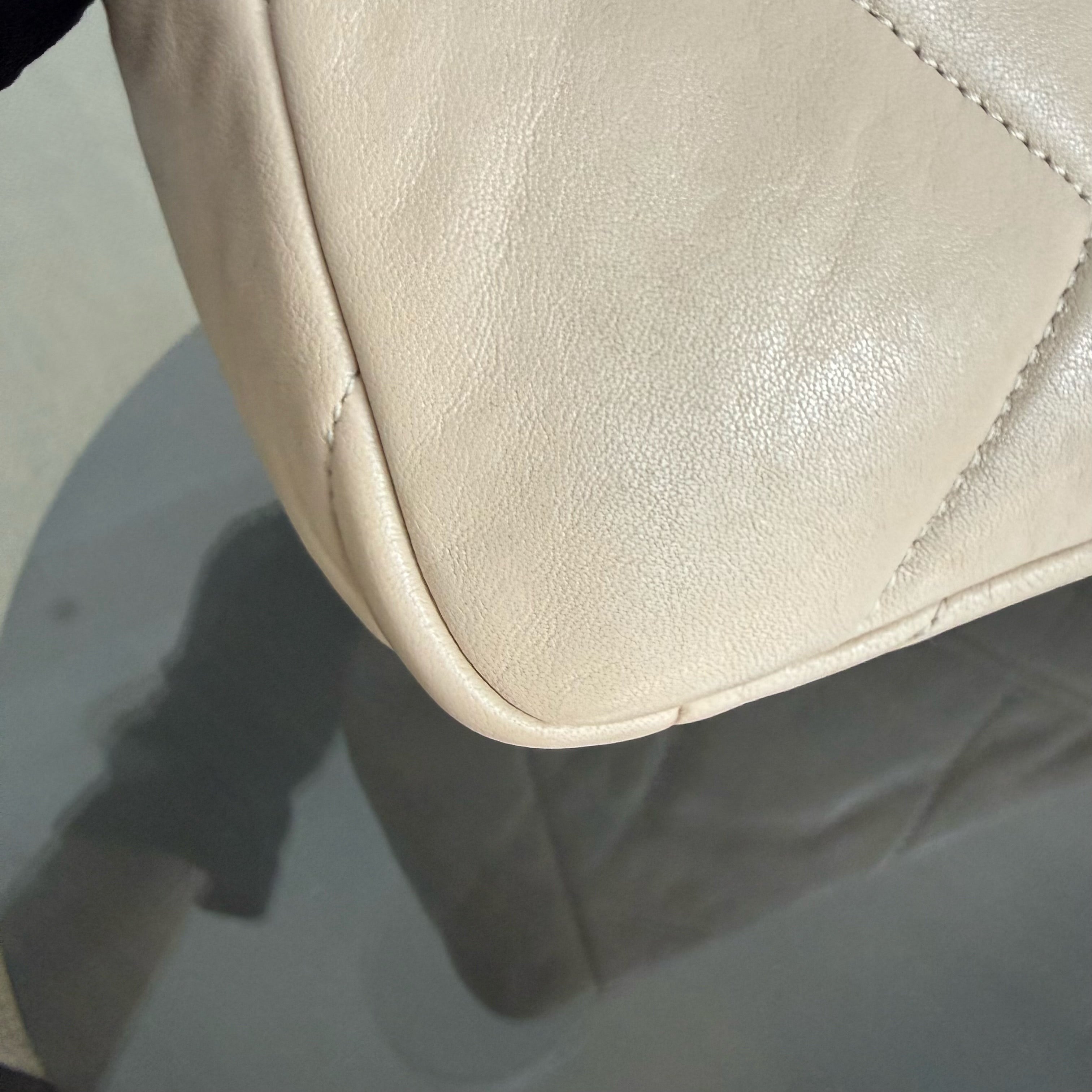 Chanel Small 19 Bag C19 Quilted Beige Two Tone Golden Hardware Series 30