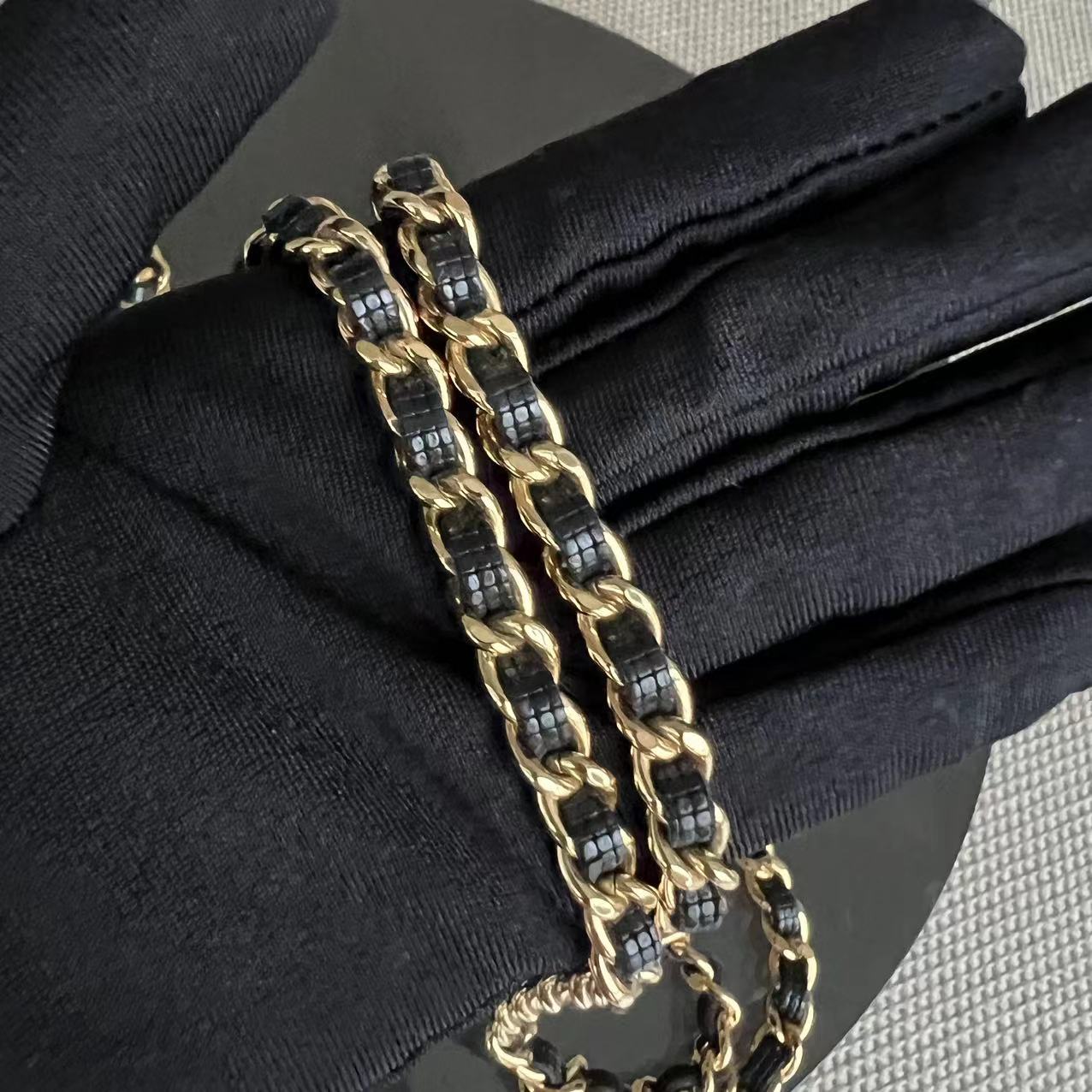 Chanel WOC Wallet On Chain - Pixelated Calfskin Black Golden Hardware Series 21