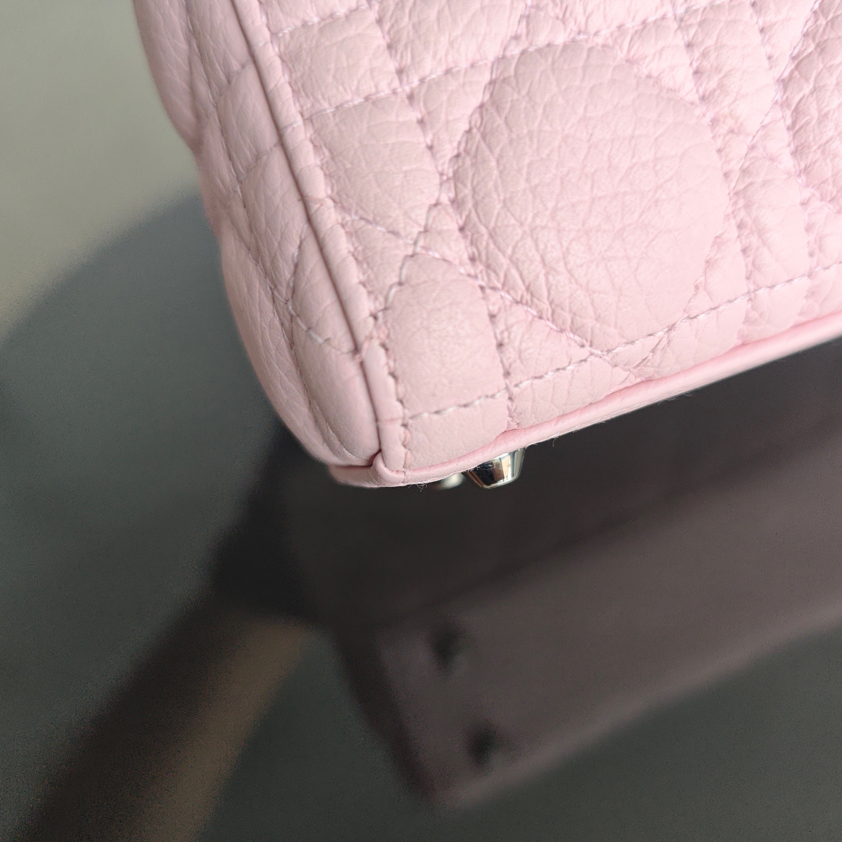 Dior Lady Micro - Cannage Caviar Light Pink Pink Hardware Adjustable Strap