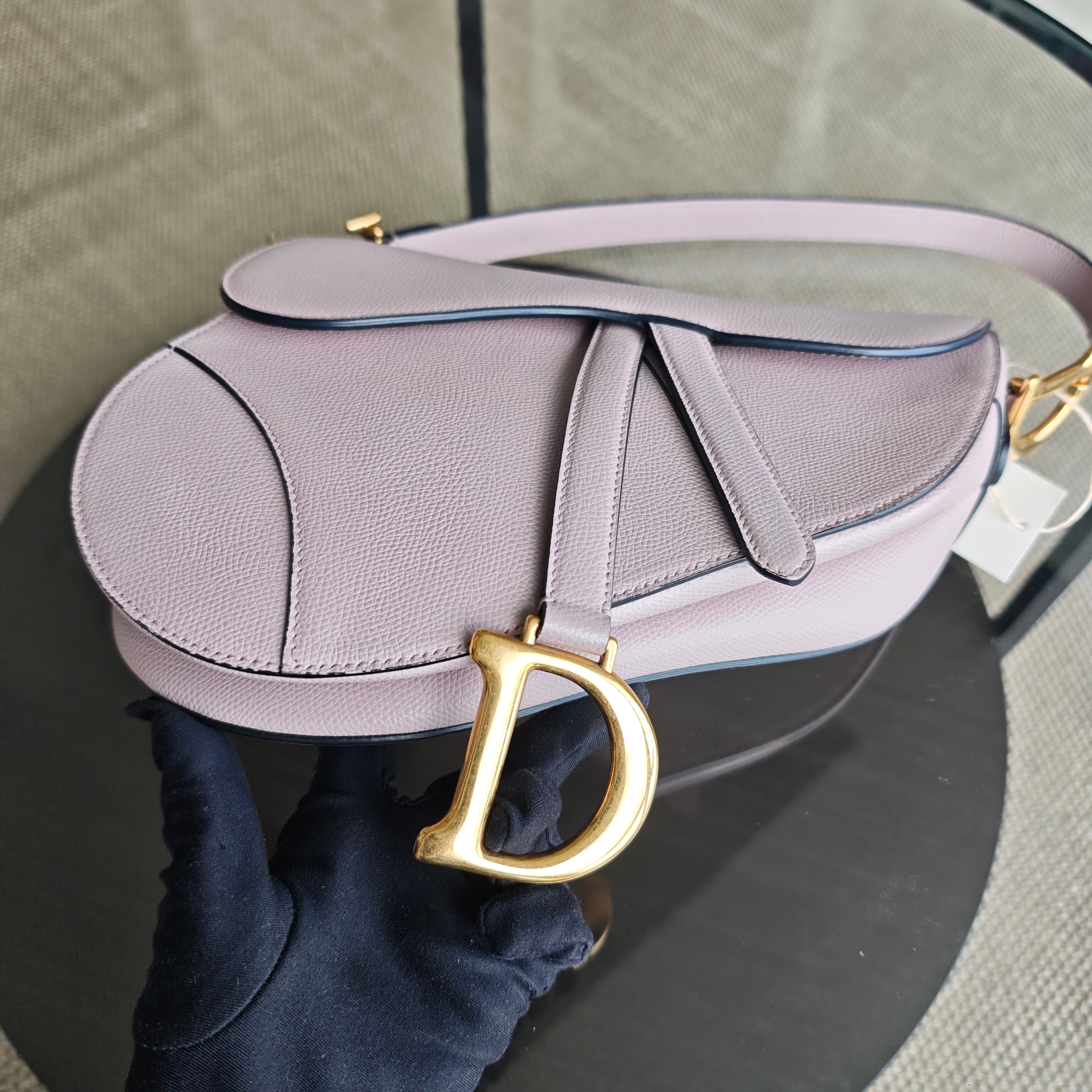 Dior Saddle Medium - Caviar Light Pink Gold Hardware
