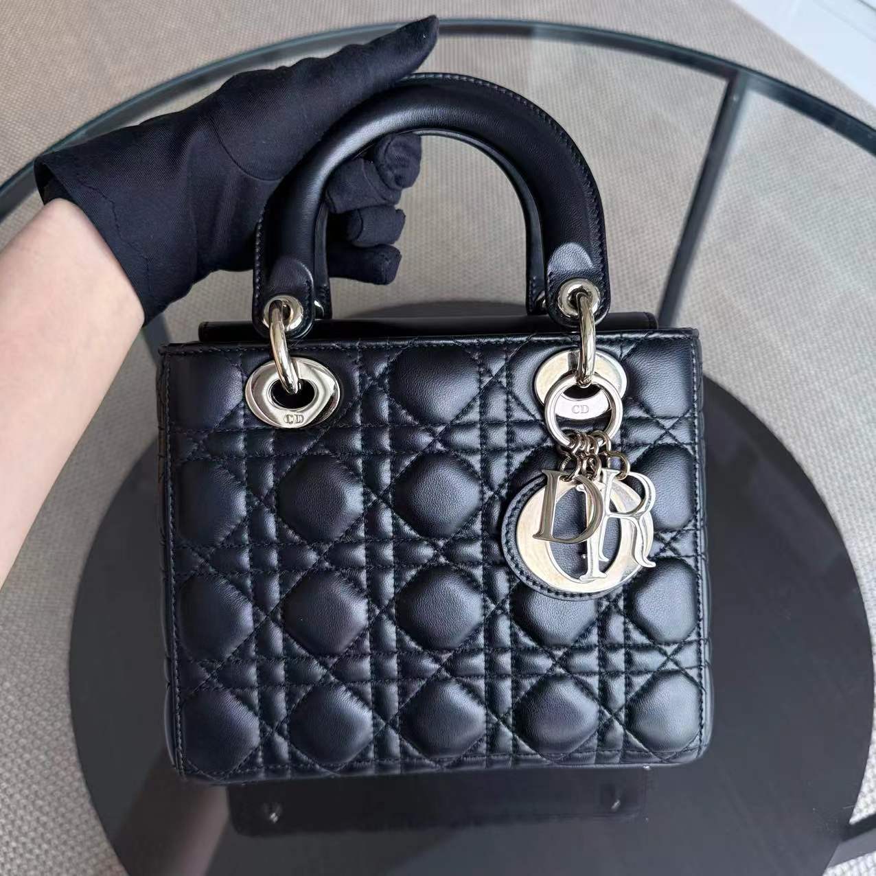 Dior Lady Small Cannage Lambskin Black Golden Hardware ABC MyABC