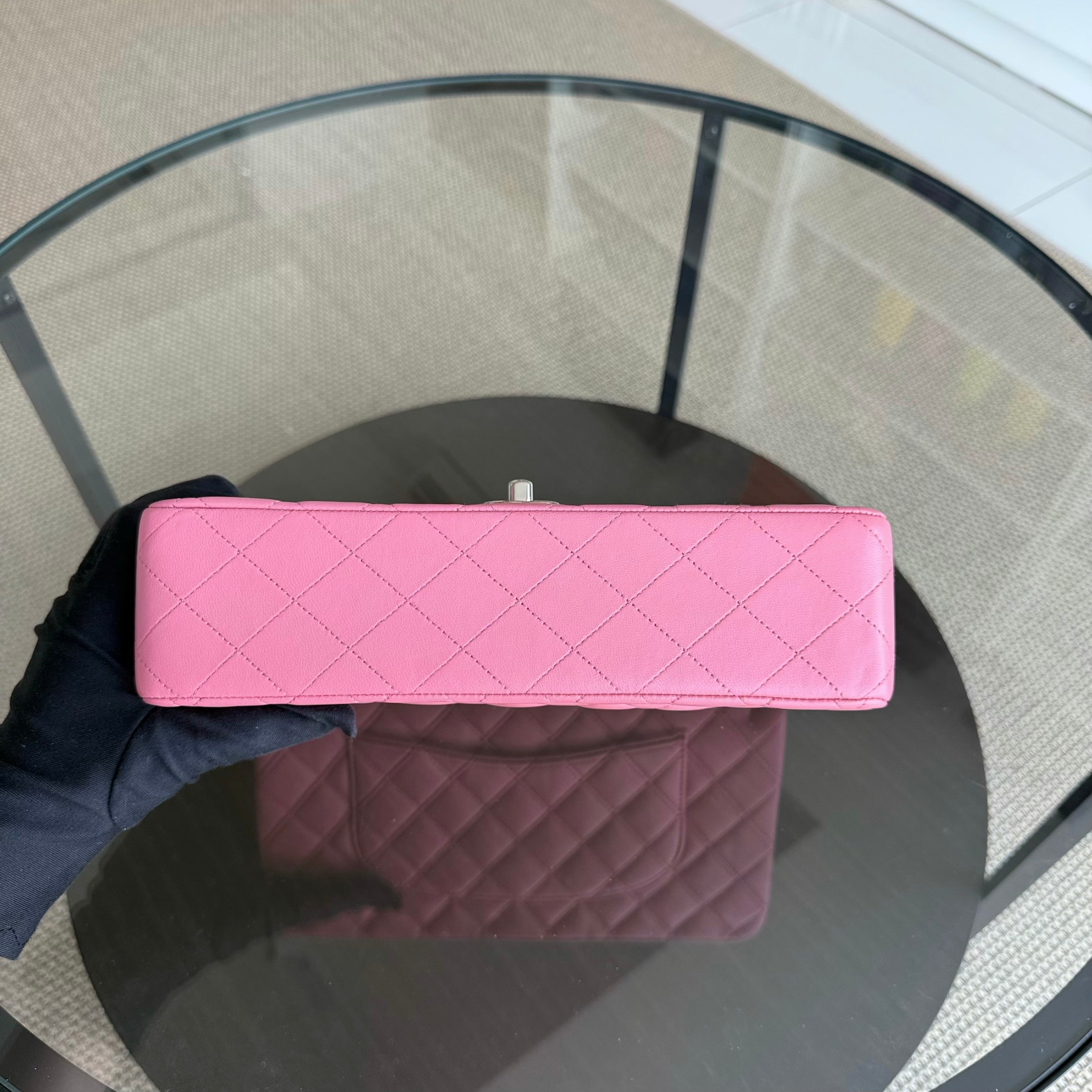 Chanel Classic Flap Medium - 25CM Quilted Lambskin Light Pink Gold Hardware Series 18