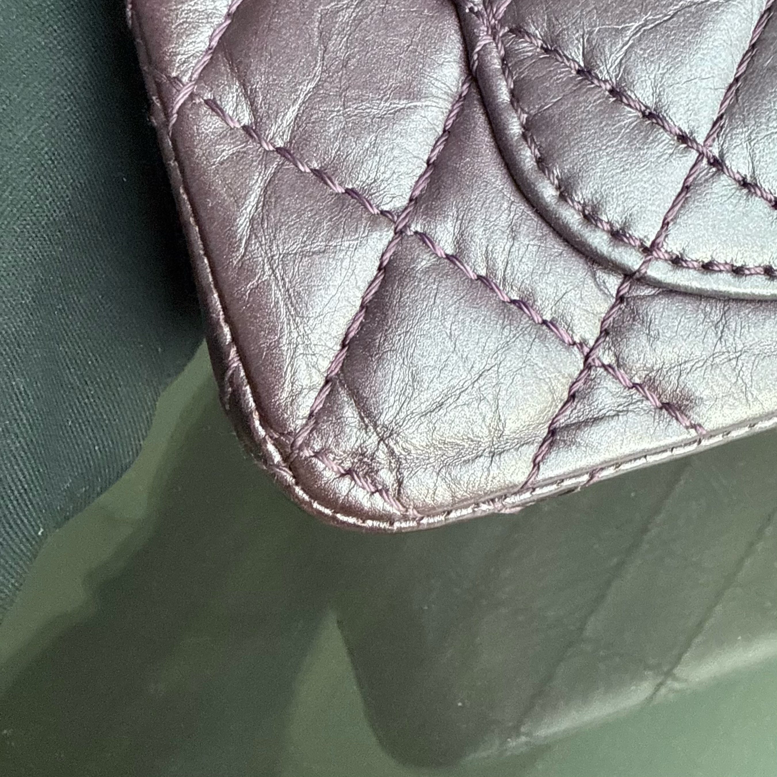 Chanel 2.55 Reissue Mini - 20CM Quilted Calfskin Purple Silver Hardware Series 16