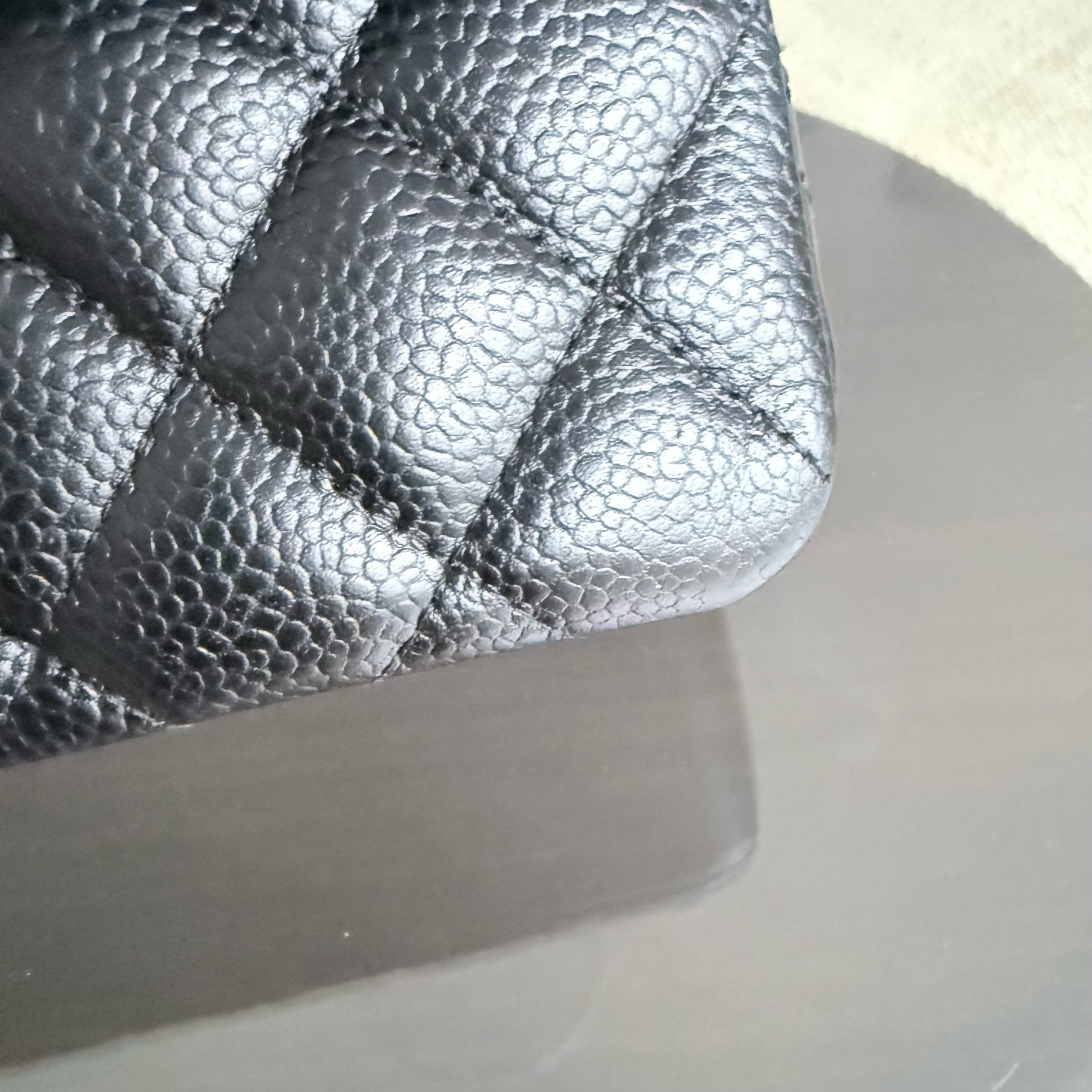 Chanel Classic Flap Small - Caviar 23CM Quilted Black Gold Hardware Series 25
