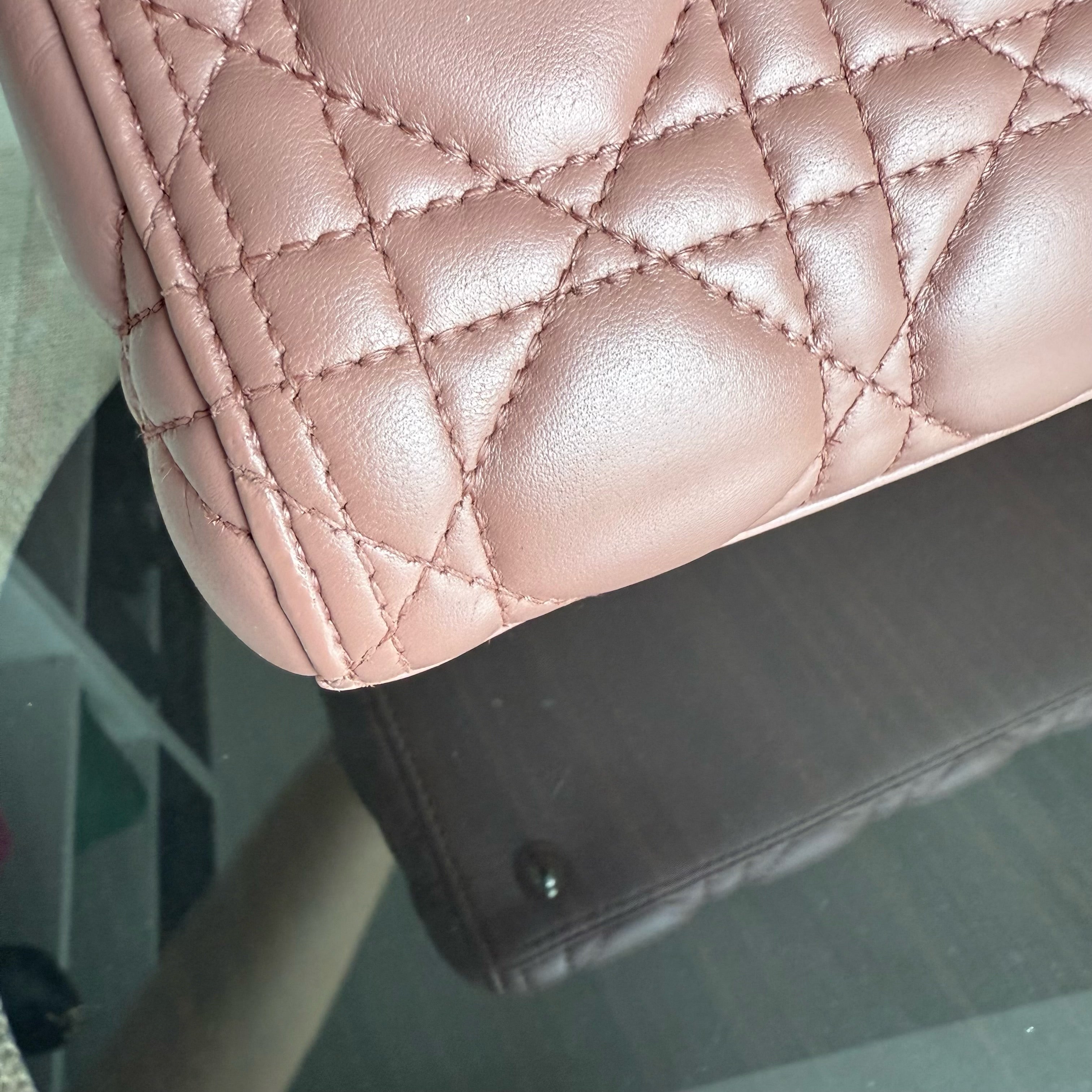 Dior Lady Medium - Cannage Lambskin Blush Gold Hardware NO STRAP