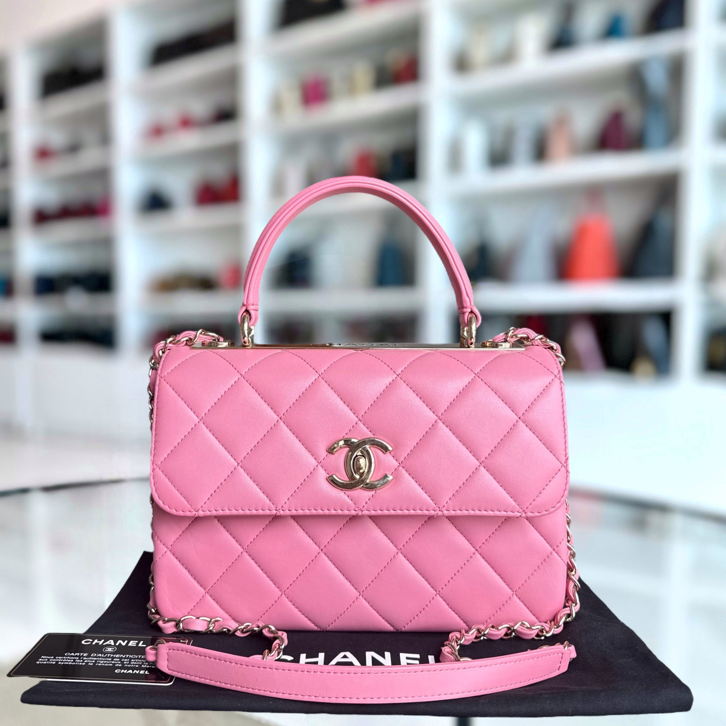 Chanel Trendy CC Small - Quilted Lambskin Light Pink Gold Hardware Series 30