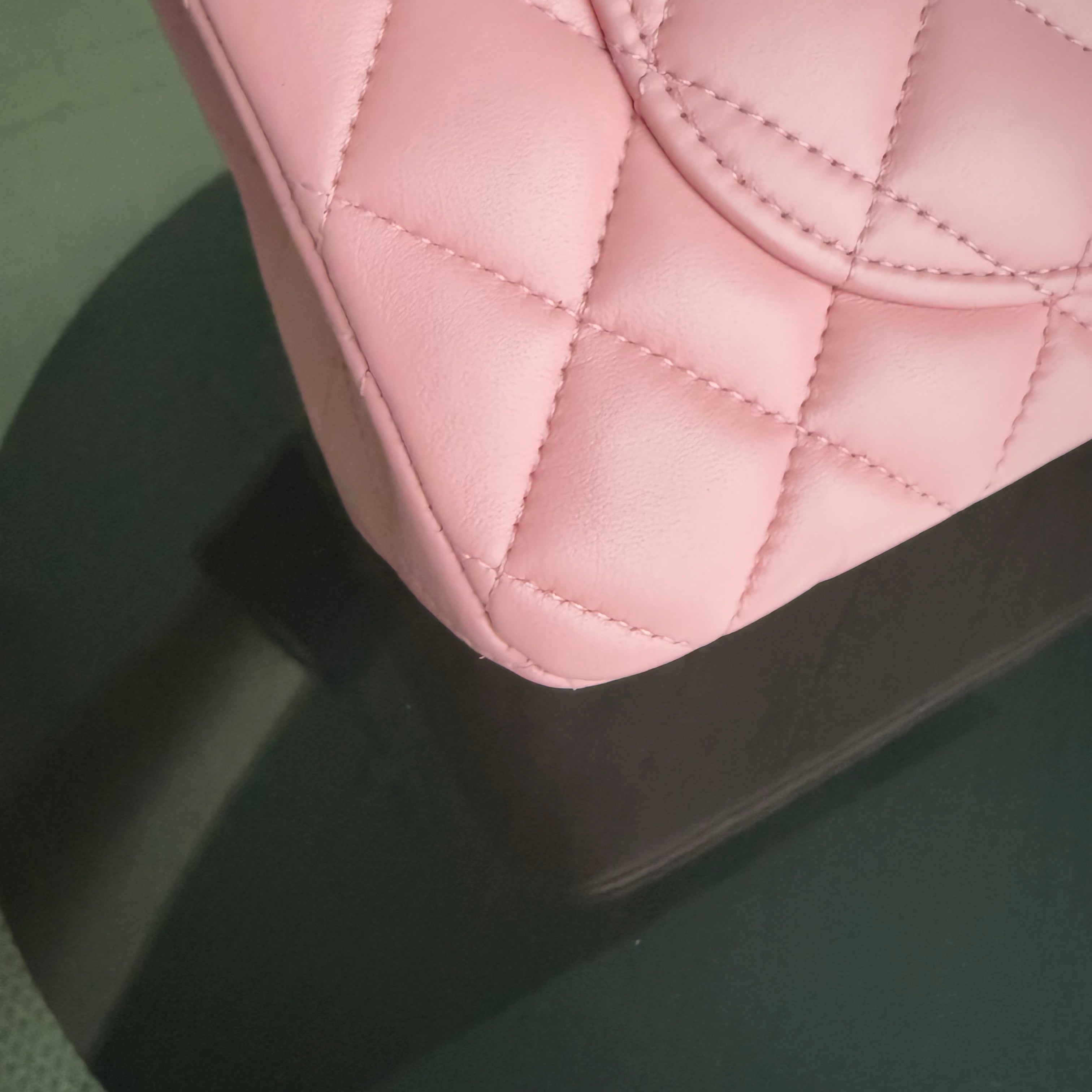 Chanel Classic Flap Small - 23CM Quilted Lambskin Light Sakura Pink Gold Hardware Series 27