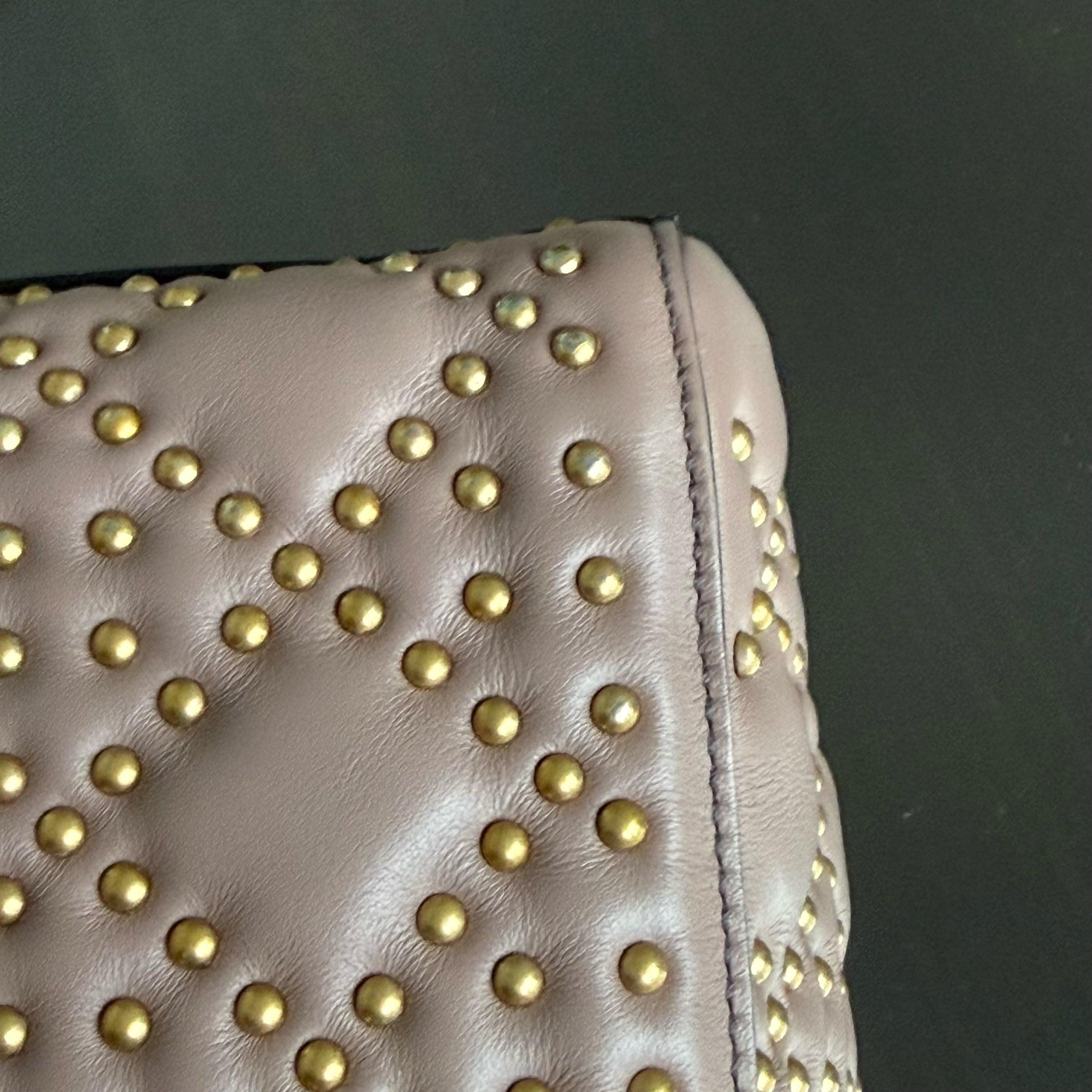 Dior Lady Medium Flap - Studded Cannage Blush Gold Hardware