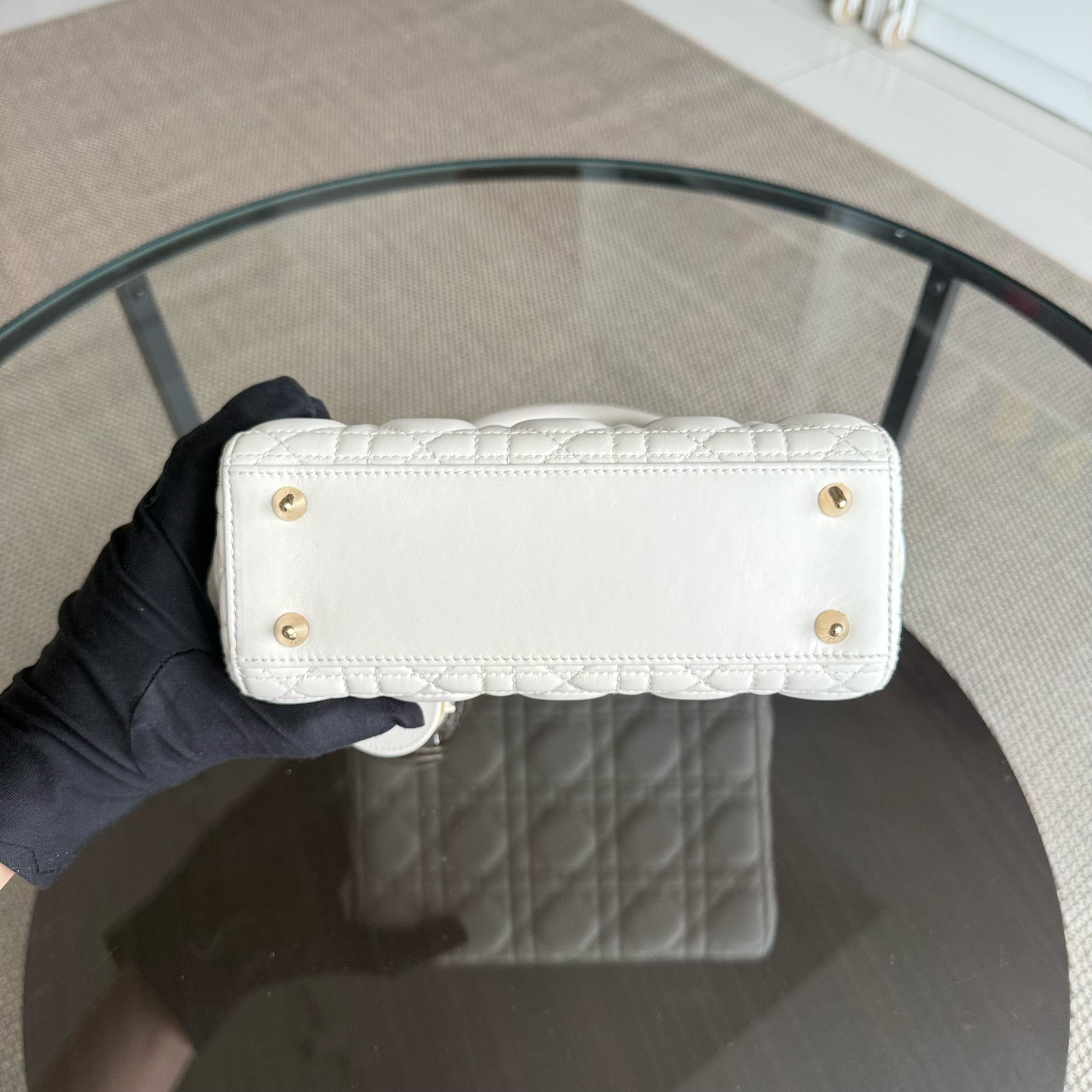 Dior MyABC Lady Small - Cannage Lambskin White Gold Hardware