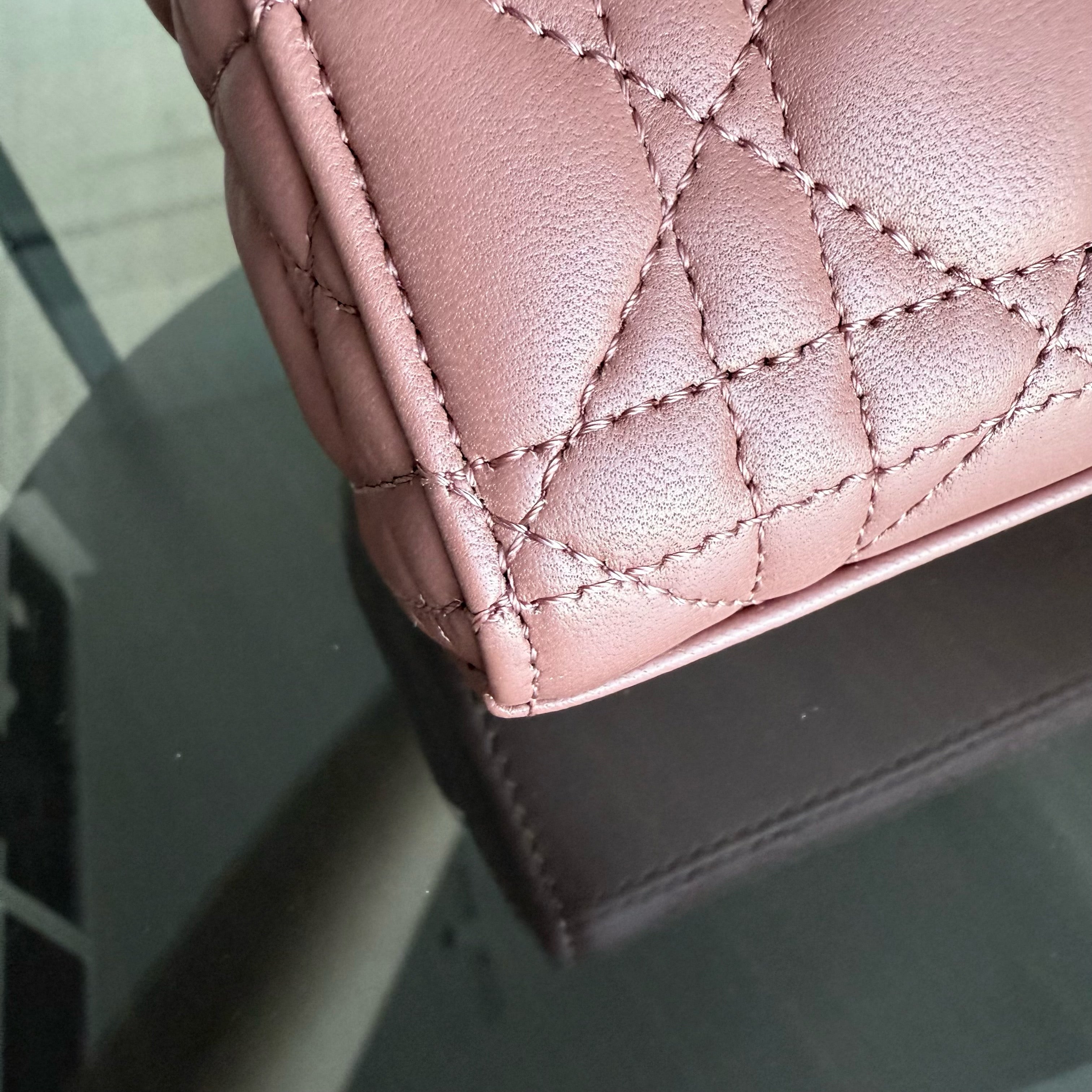 Dior D-Joy Medium - Cannage Lambskin Blush Pink Gold Hardware