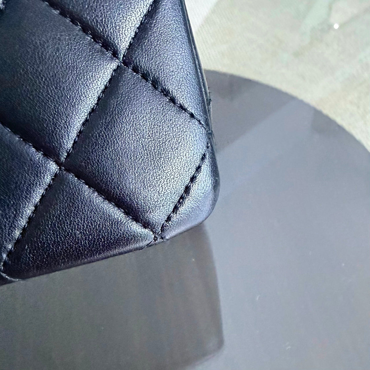 Chanel Classic Flap Medium - 25CM Quilted Lambskin Black Silver Hardware Series 15