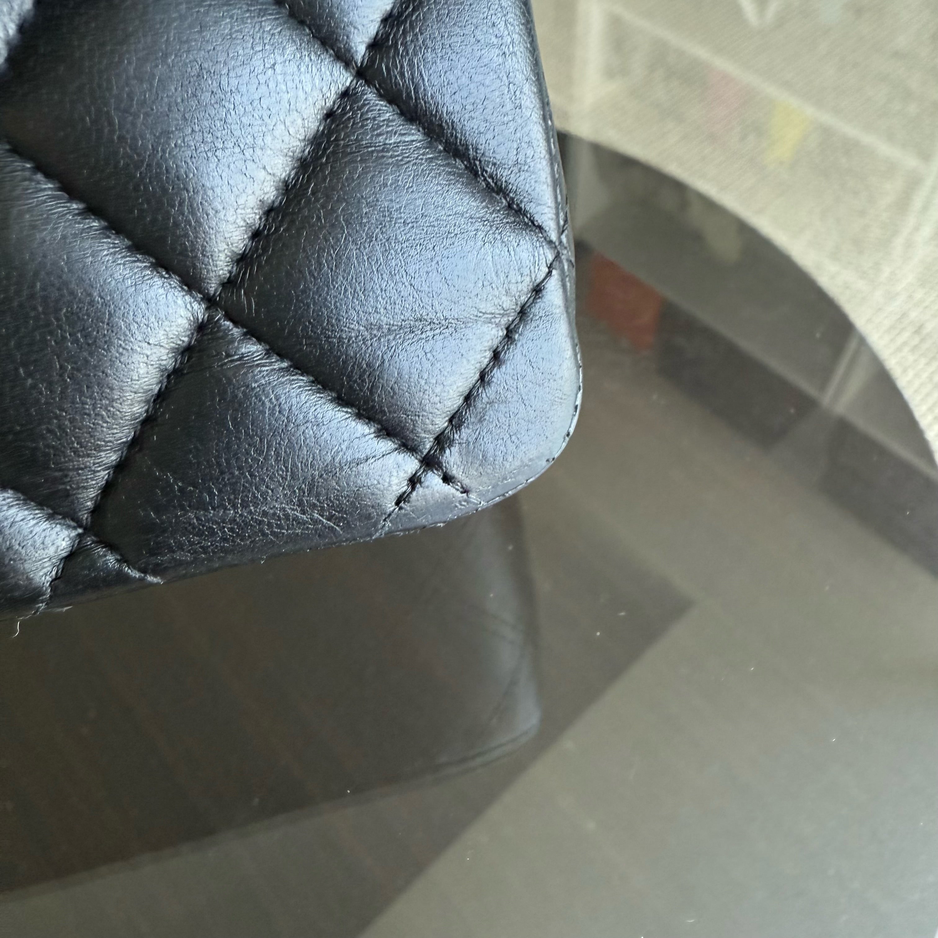 Chanel Classic Flap Medium - 25CM Quilted Lambskin Black Gold Hardware Sereis 24
