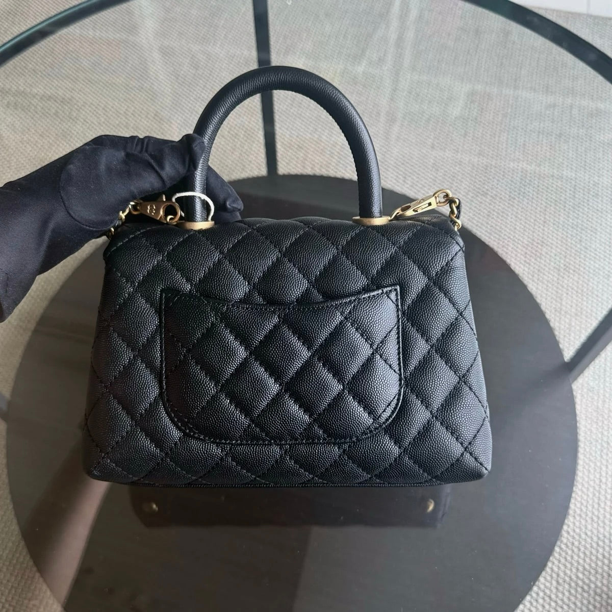 Chanel Coco Handle Small - Caviar Quilted Black Gold Hardware