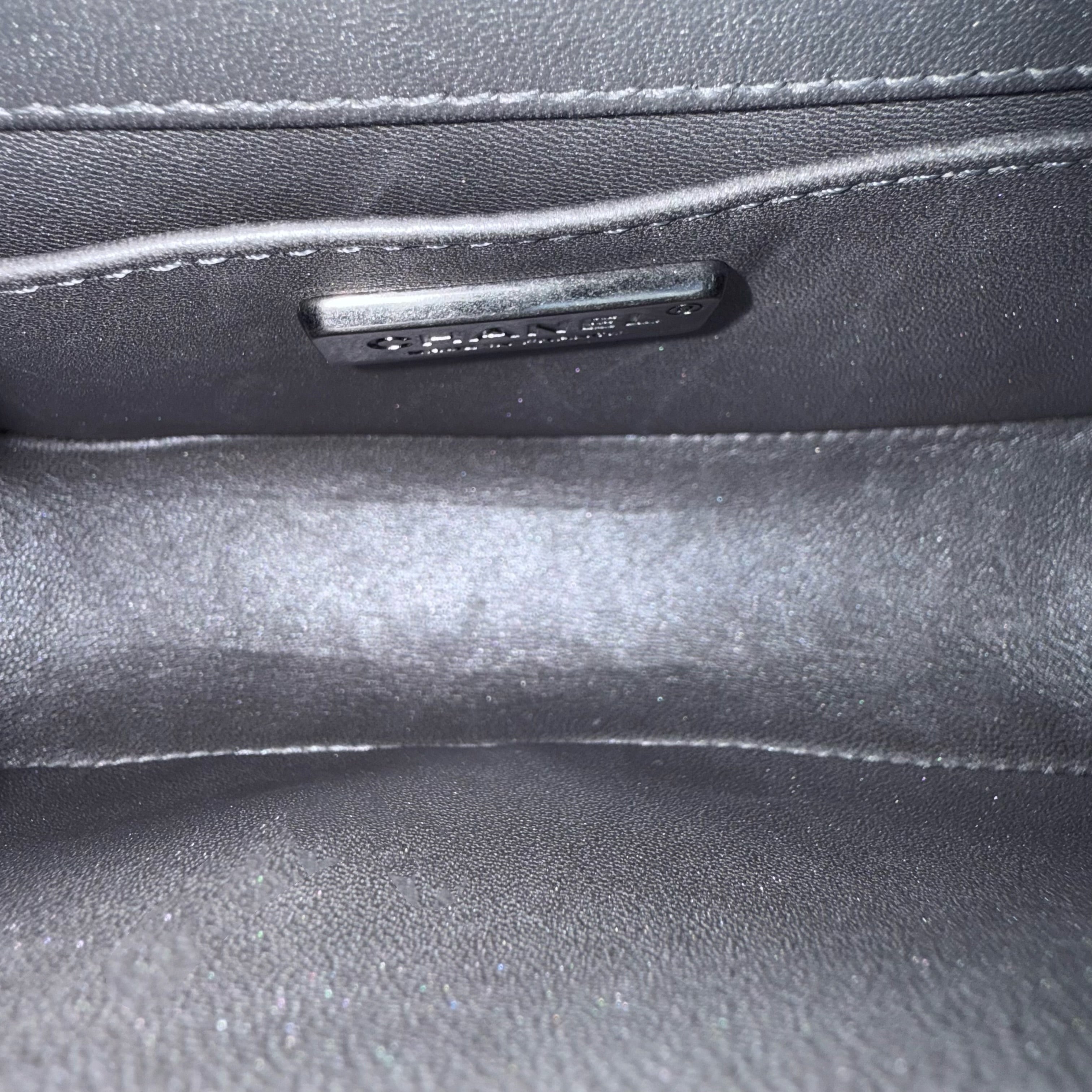 Chanel Boy Small - Stingray Pink Ruthenium Silver Hardware Series 20