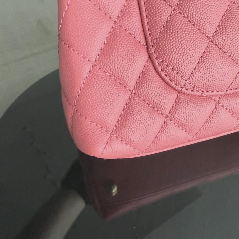 Chanel Coco Handle Small - Caviar Quitled Pink Gold Hardware Series 27