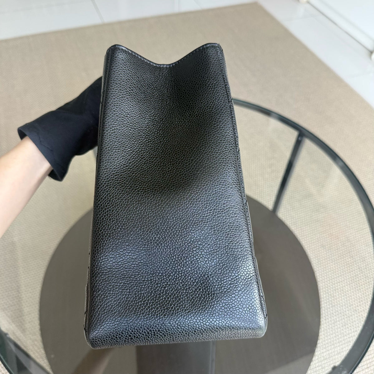 Chanel GST Grand Shopping Tote - Caviar Quilted Black Gold Hardware