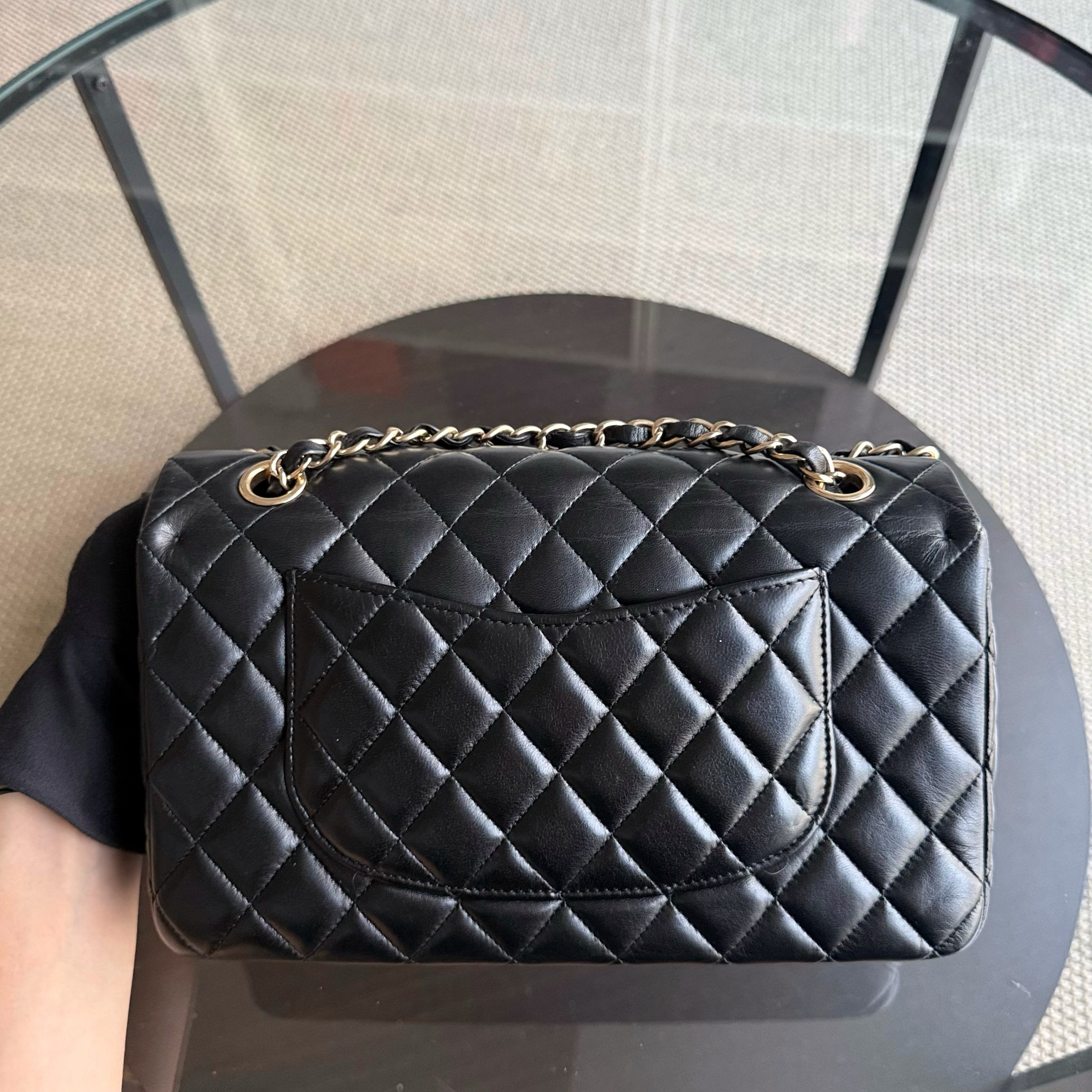 Chanel Classic Flap Seasonal - Valentines Special Edition 25CM Quilted Lambskin Black Gold Hardware Series 19