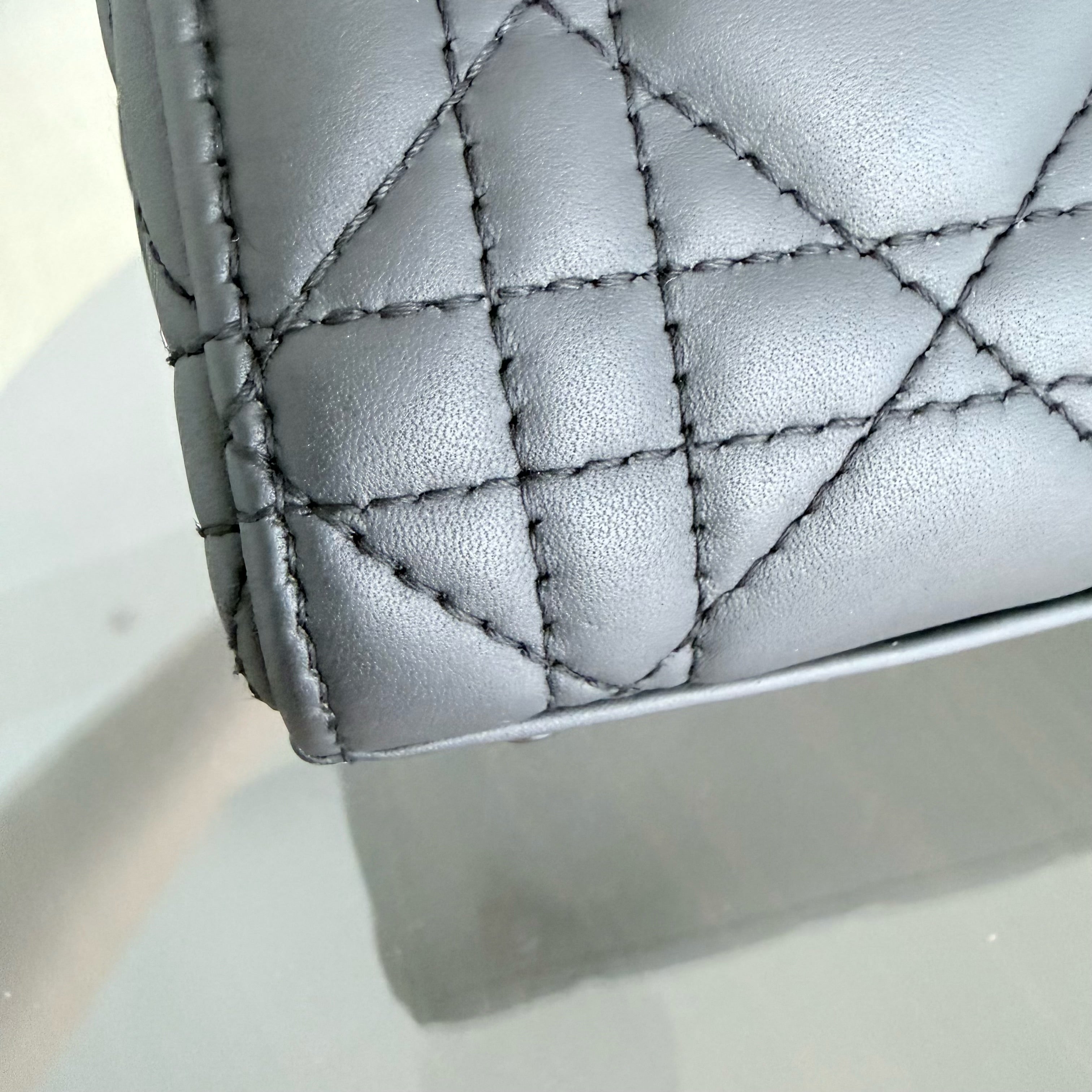 Dior Lady Mini - Cannage Calfskin So Black Black Hardware Chain Strap