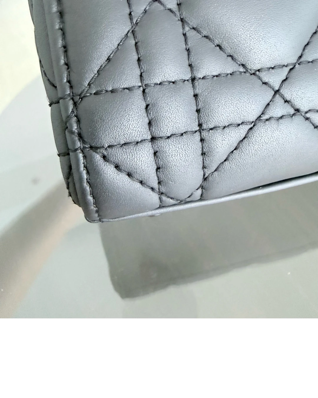 Dior Lady Mini - Cannage Calfskin So Black Black Hardware Chain Strap