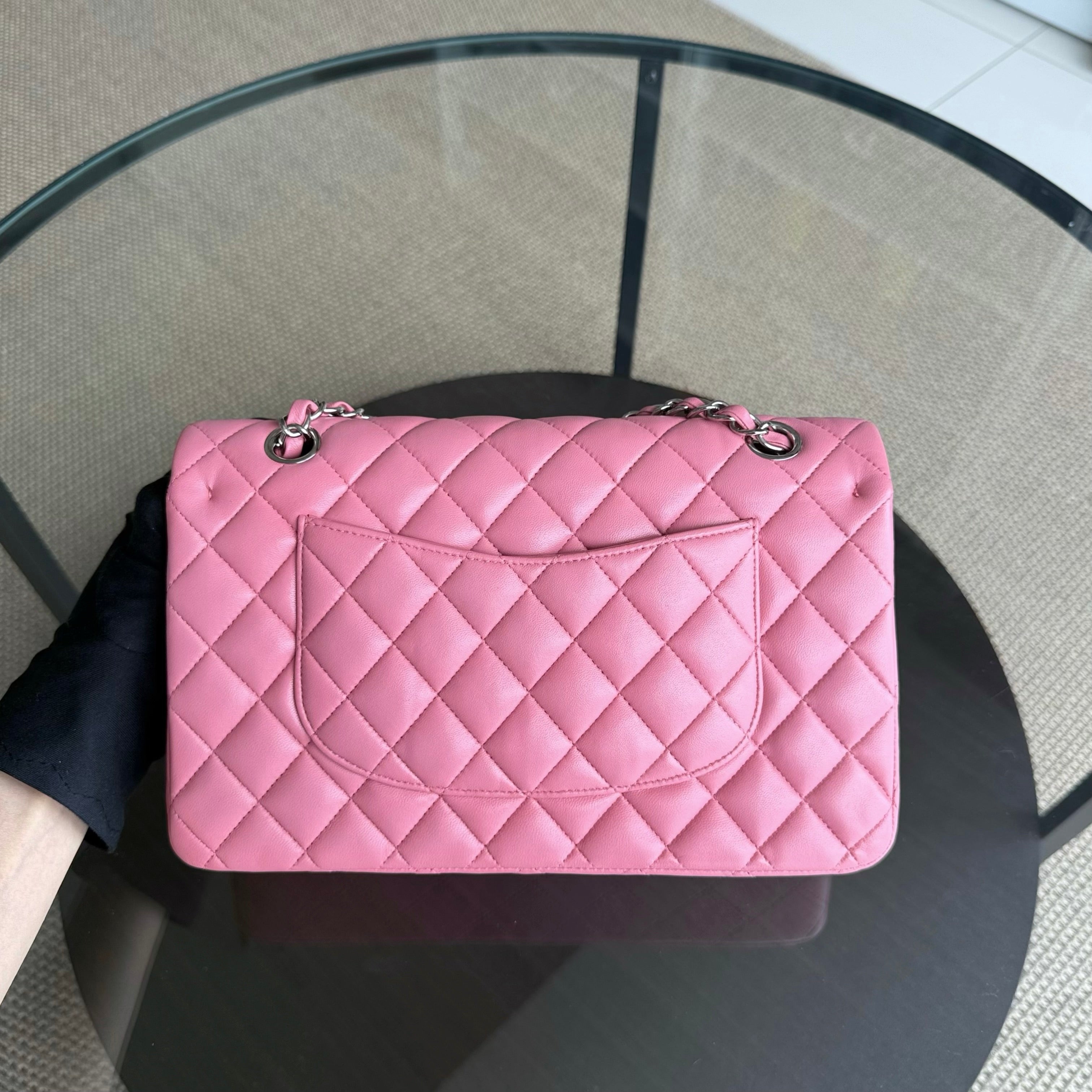Chanel Classic Flap Medium - 25CM Quilted Lambskin Light Pink Gold Hardware Series 18