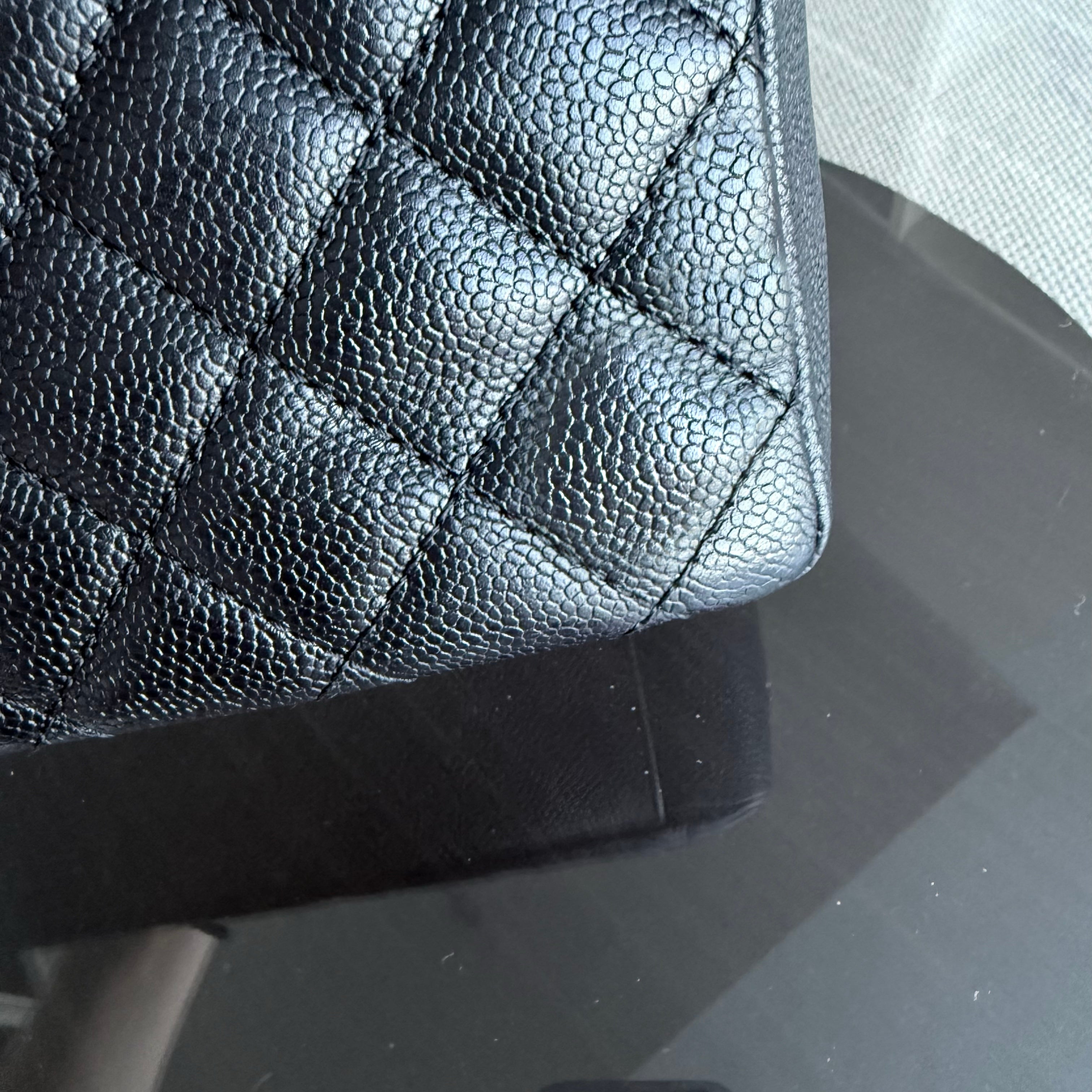 Chanel GST Grand Shopping Tote Caviar - Quilted Black Silver Hardware Series 12