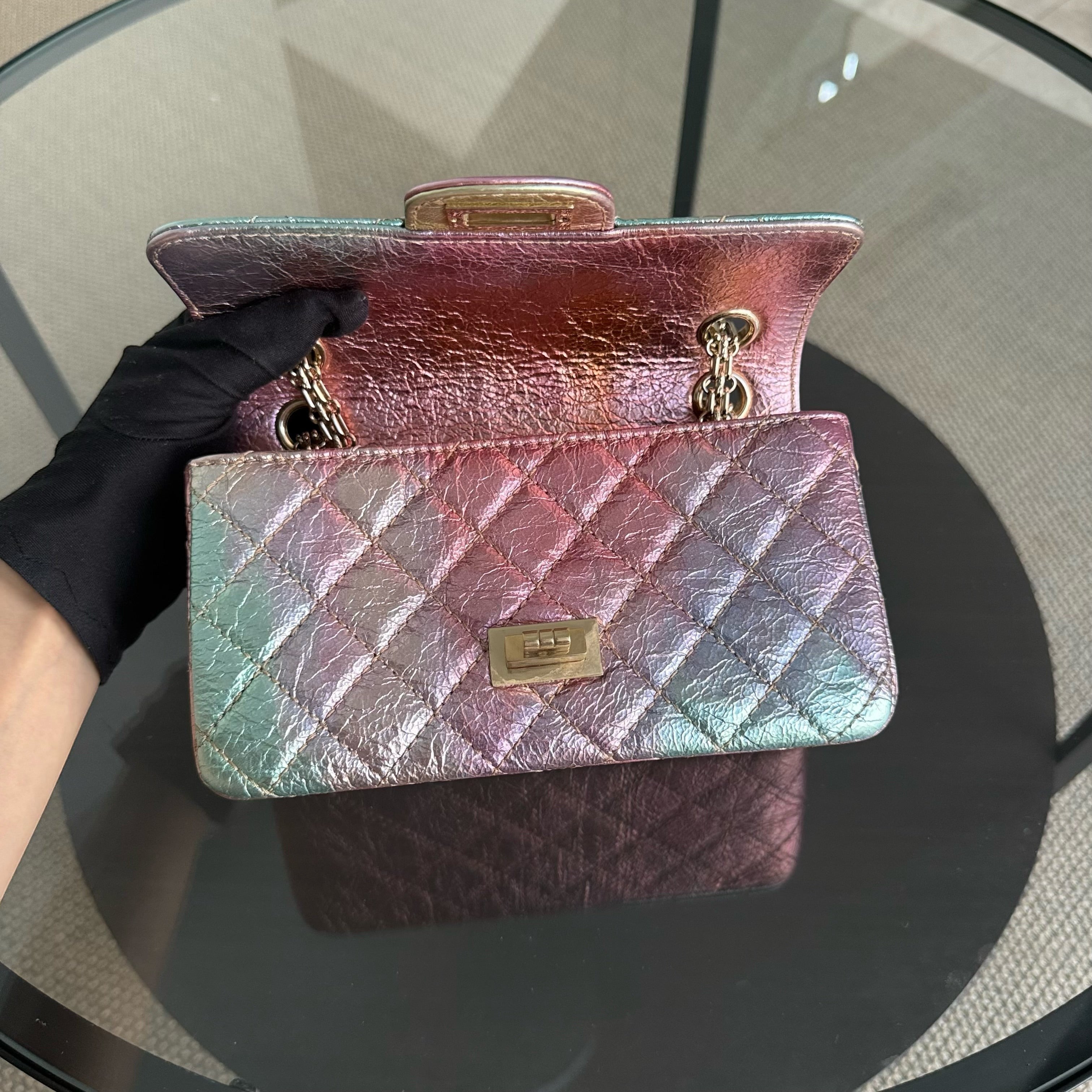 Chanel 2.55 Reissue Flap Mini - 20CM 20A Rainbow Metallic Distressed Calfskin LGHW