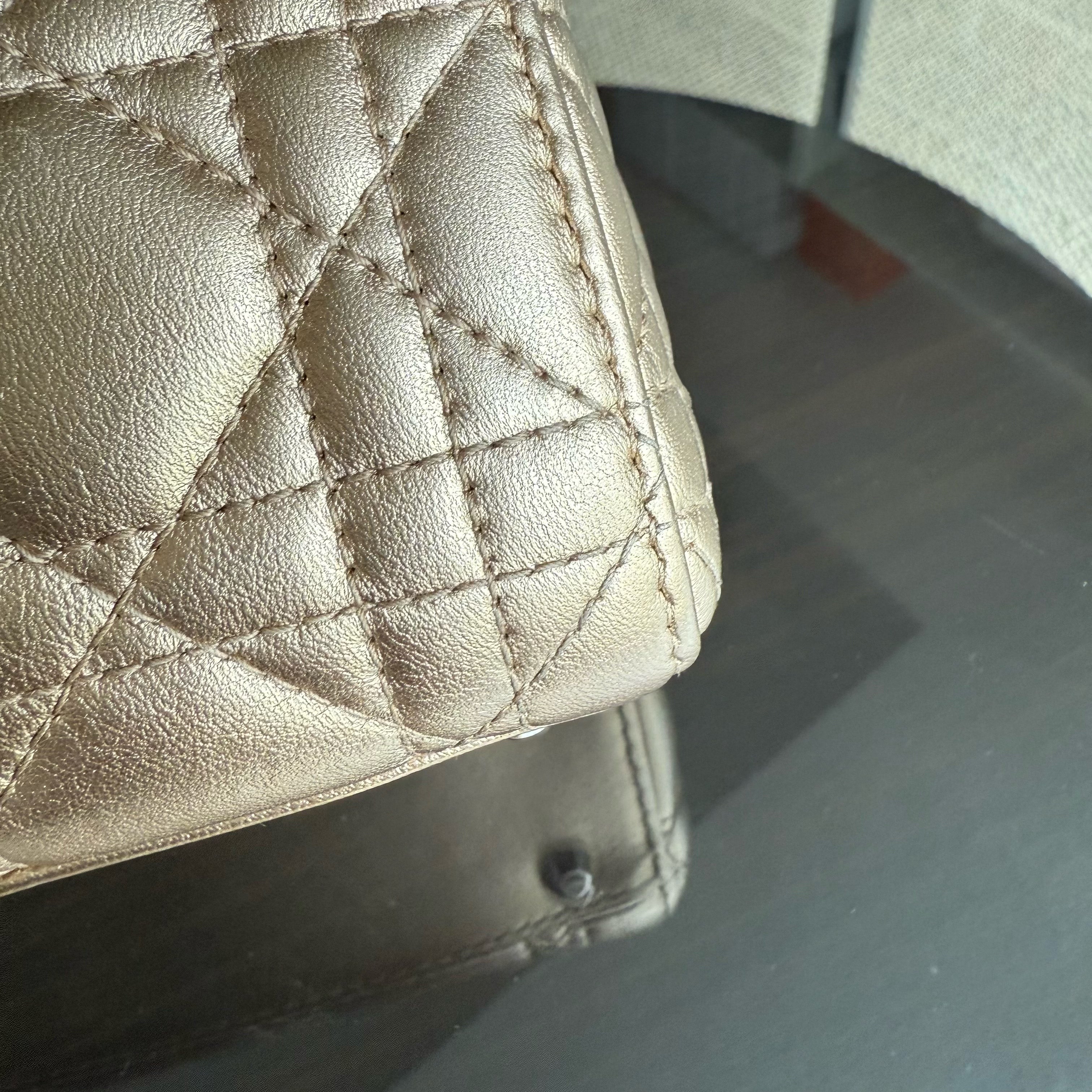 Dior Lady Mini - Cannage Lambskin Gold Silver Hardware Chain Strap