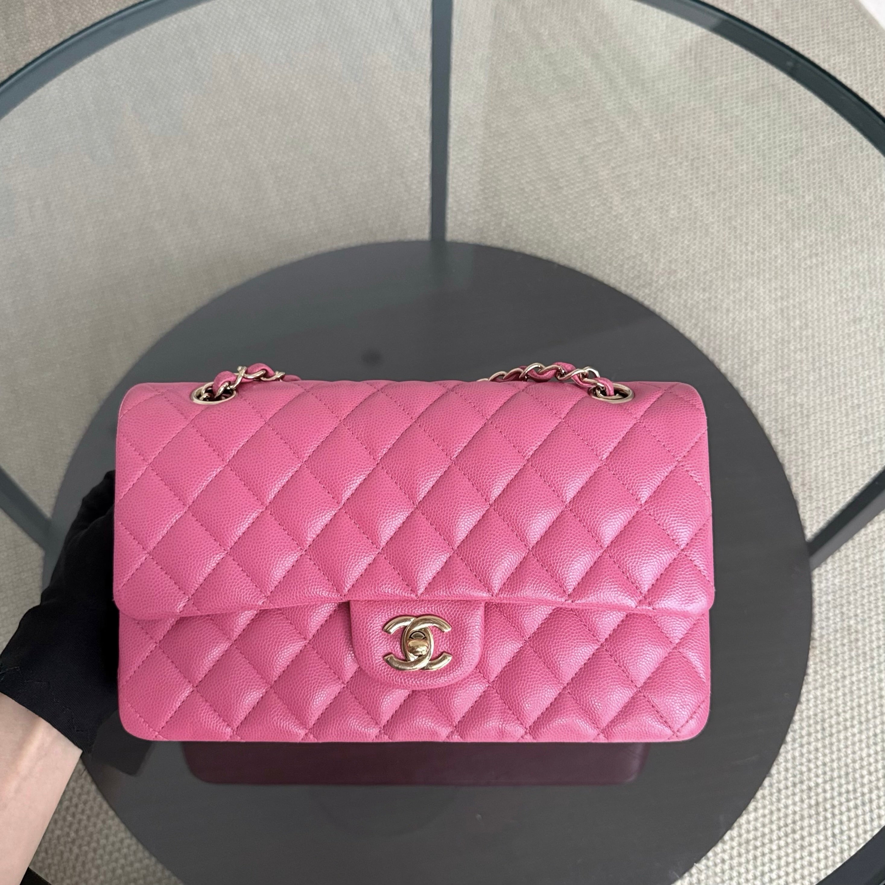 Chanel Classic Flap Medium - 25CM Quilted Caviar Light Pink Gold Hardware Series 27
