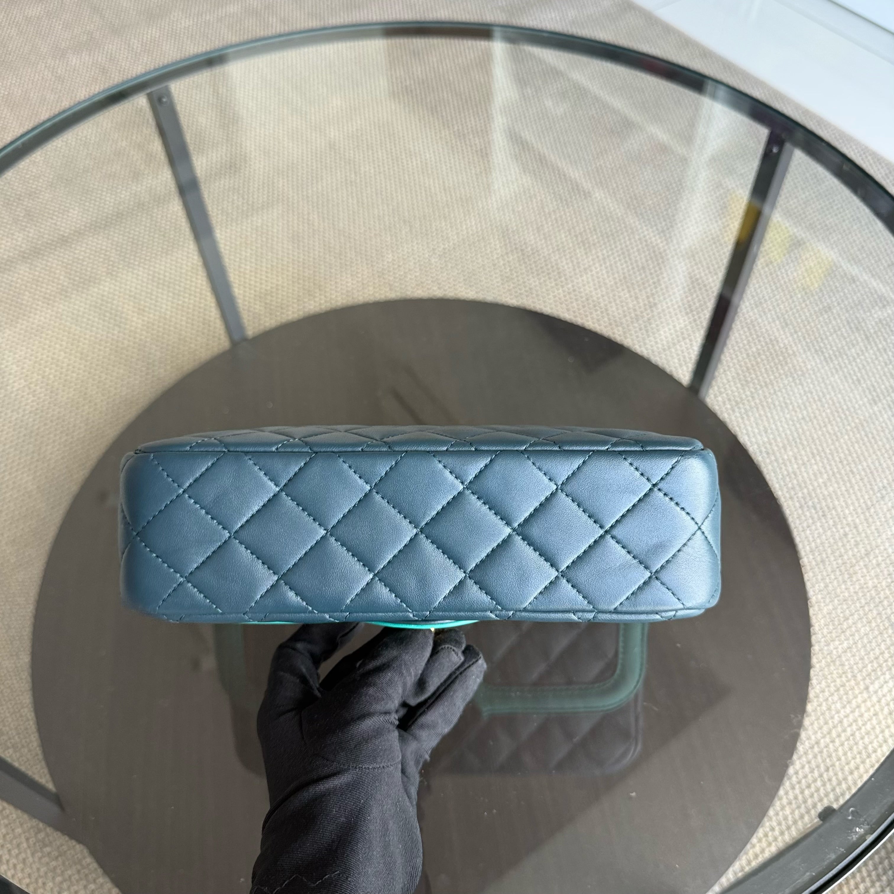 Chanel Seasonal Two-tone Flap Small - Quilted Lambskin Pink Burgundy Gold Hardware Series 23