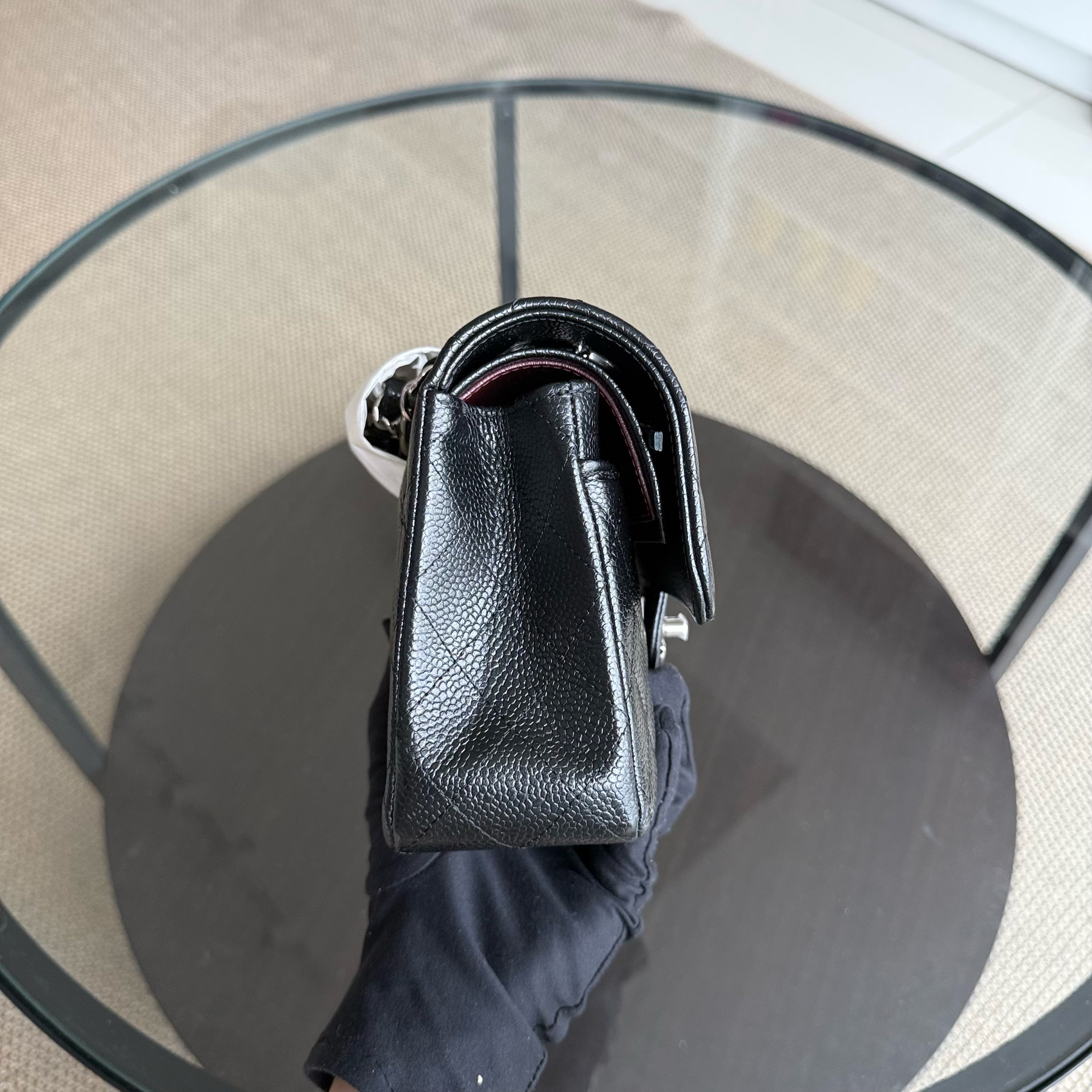 Chanel Classic Flap Small - Caviar 23CM Quilted Black Silver Hardware Series 31