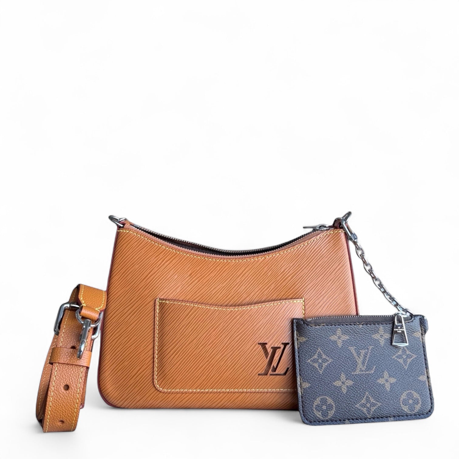 Louis Vuitton Marelle Gold Miel Epi Leather Monogram Pouch