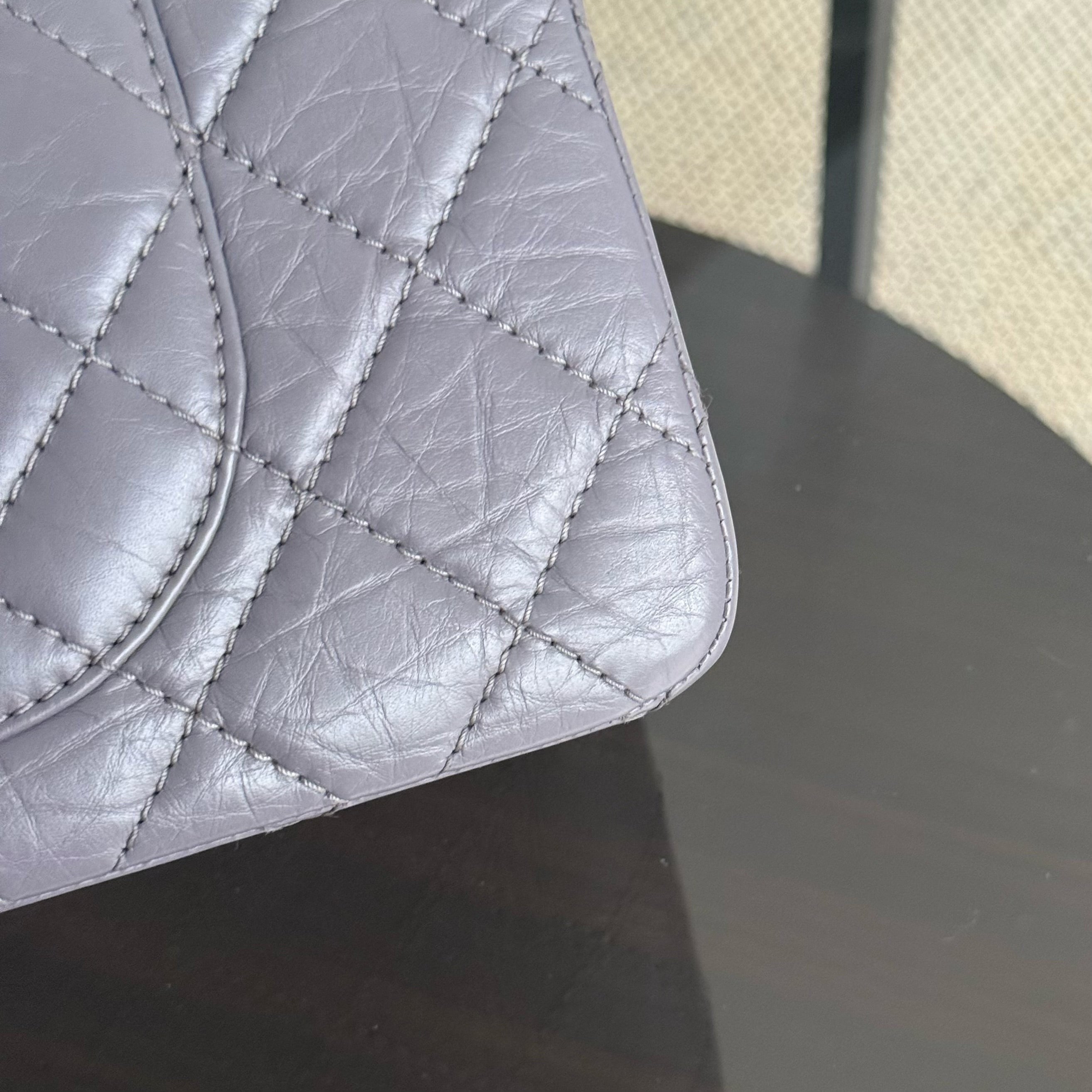 Chanel 2.55 Reissue 227 - Quilted Aged Calfskin Lavender Gold Hardware Series 14