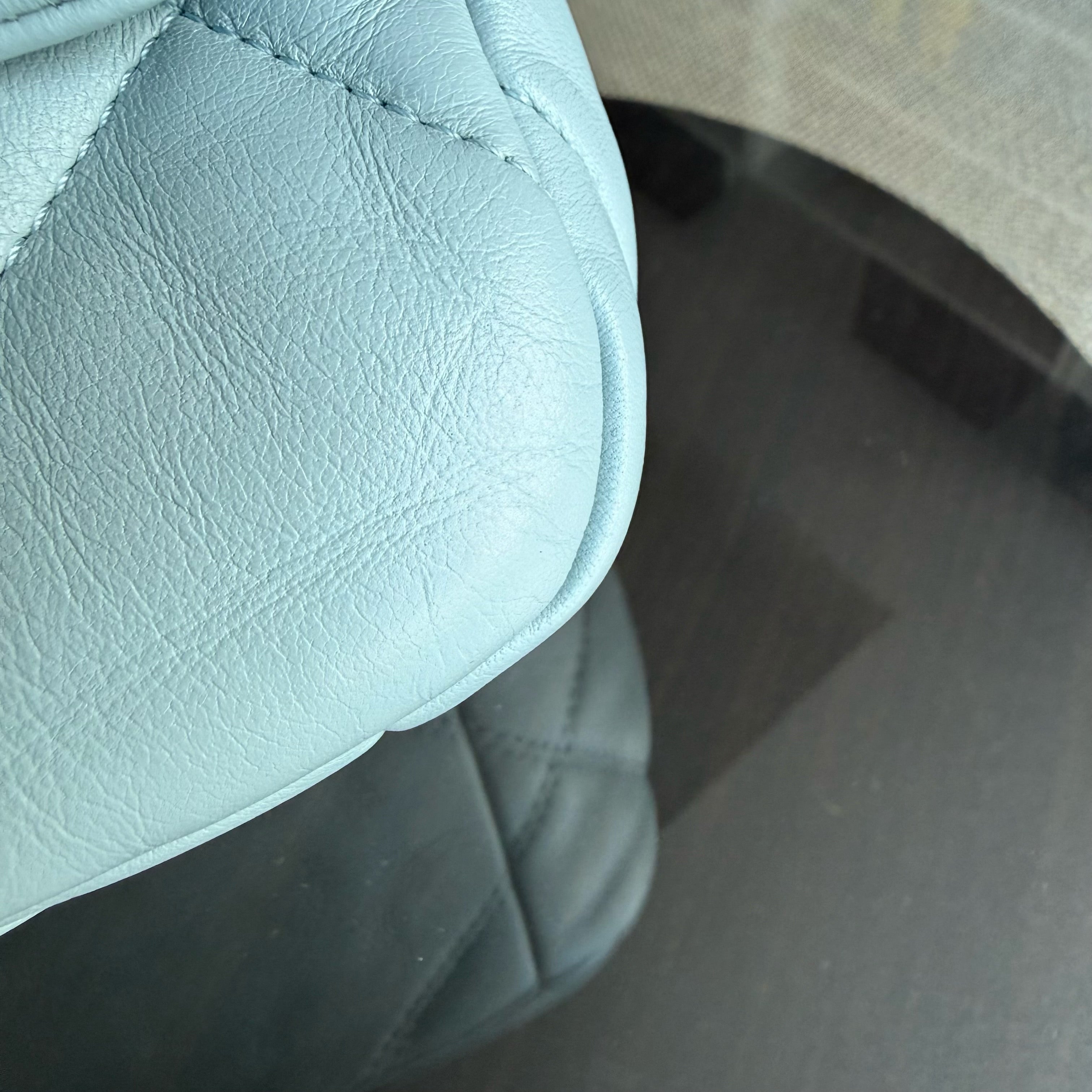 Chanel C19 Small 19 Bag Quilted Goatskin Light Blue Two-Tone Hardware Microchip