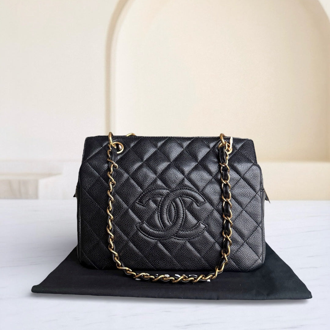 Chanel Petite Timeless Tote - Caviar Quilted Grained Calfskin Series 13