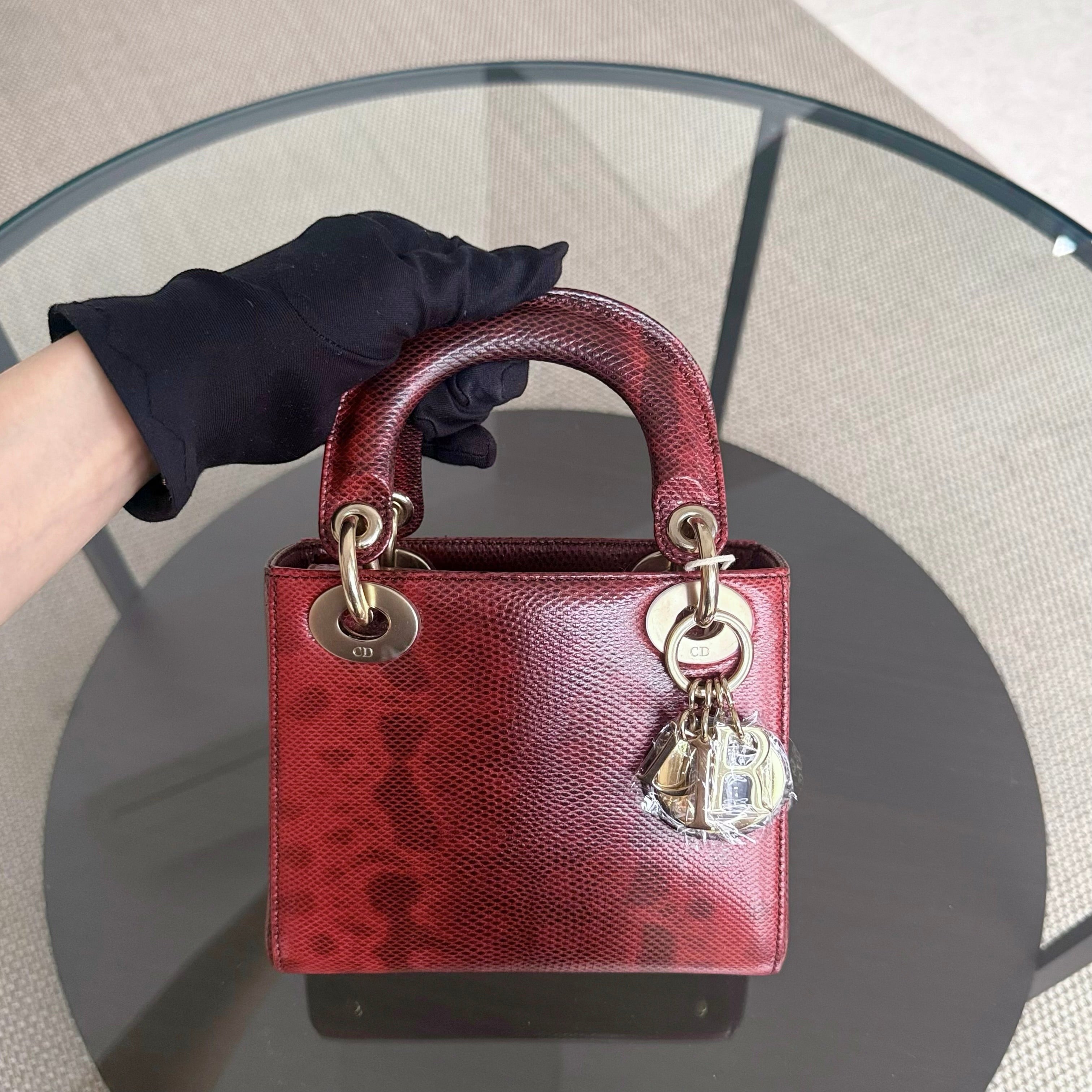 Dior Lady Mini - Exotic Lizard Gold Hardware