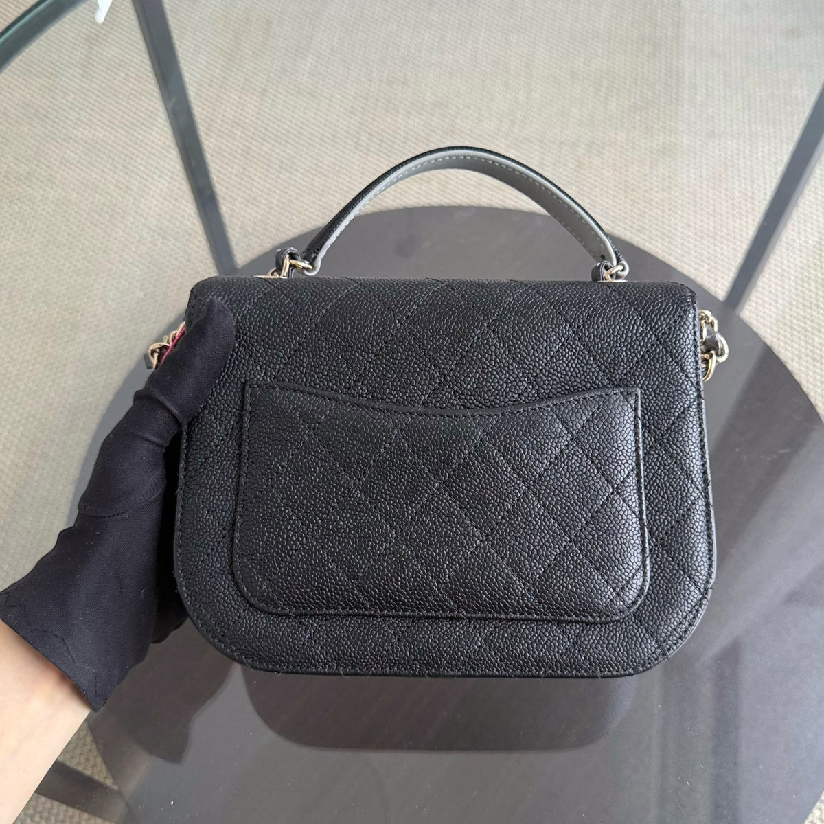 Chanel Coco Curve Cuba - 21CM Caviar Black Gold Hardware Series 25