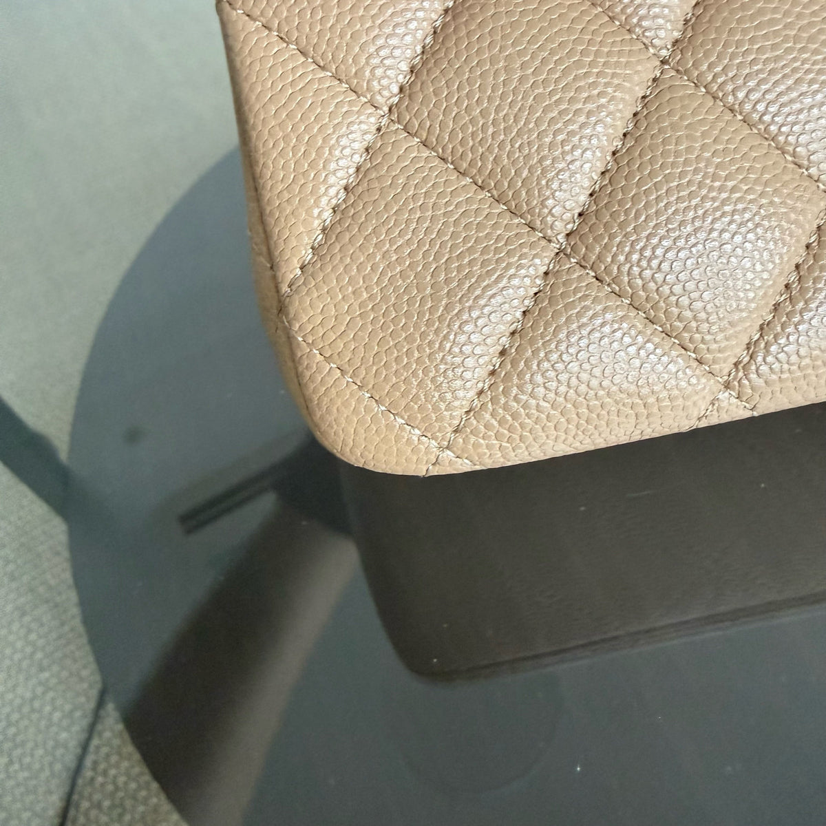 Chanel Classic Flap Medium - Caviar 25CM Quilted Caramel Gold Hardware Series 28