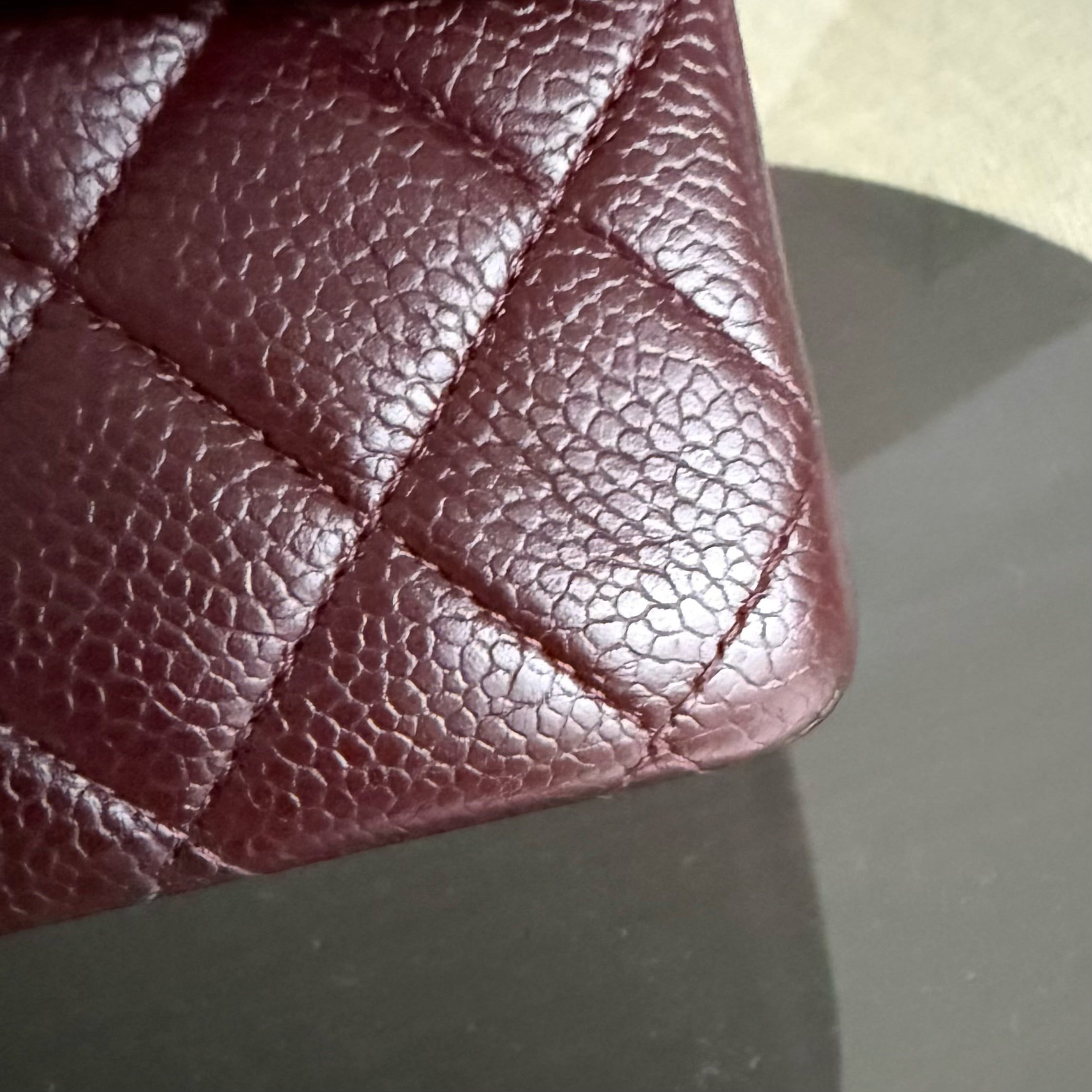 Chanel Classic Flap Medium - Caviar 25CM Quilted Dark Burgundy Silver Hardware Series 20