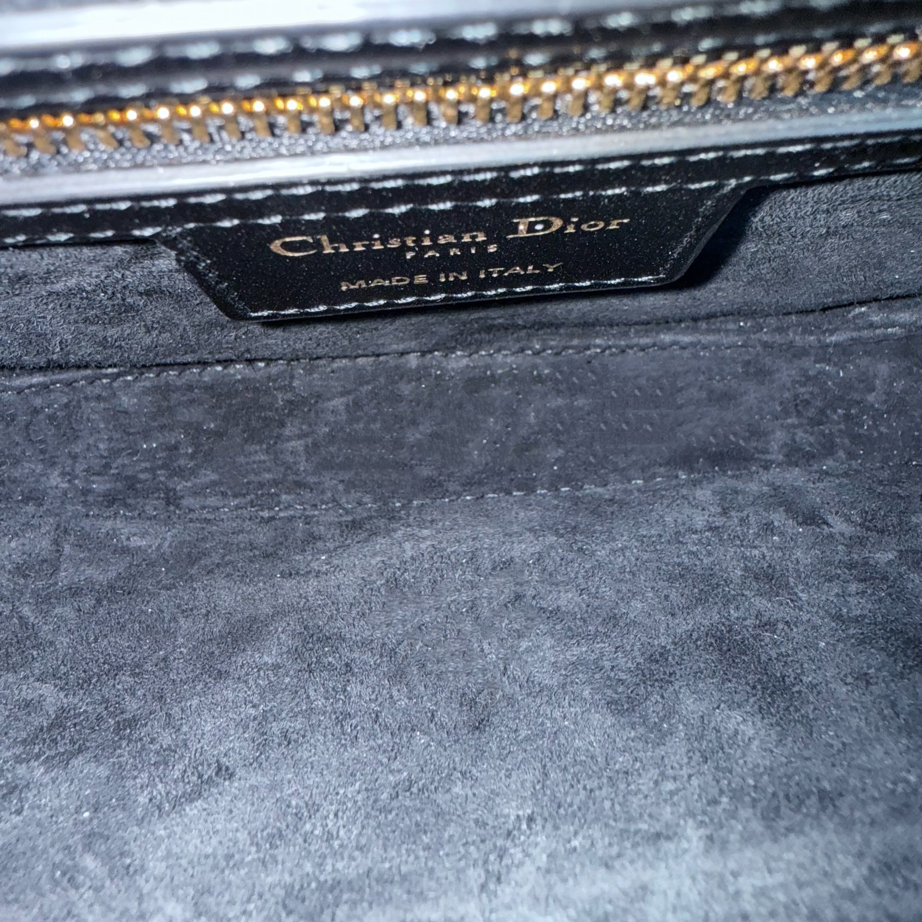 Dior CD Signature Bag - Black Calfskin Gold Hardware