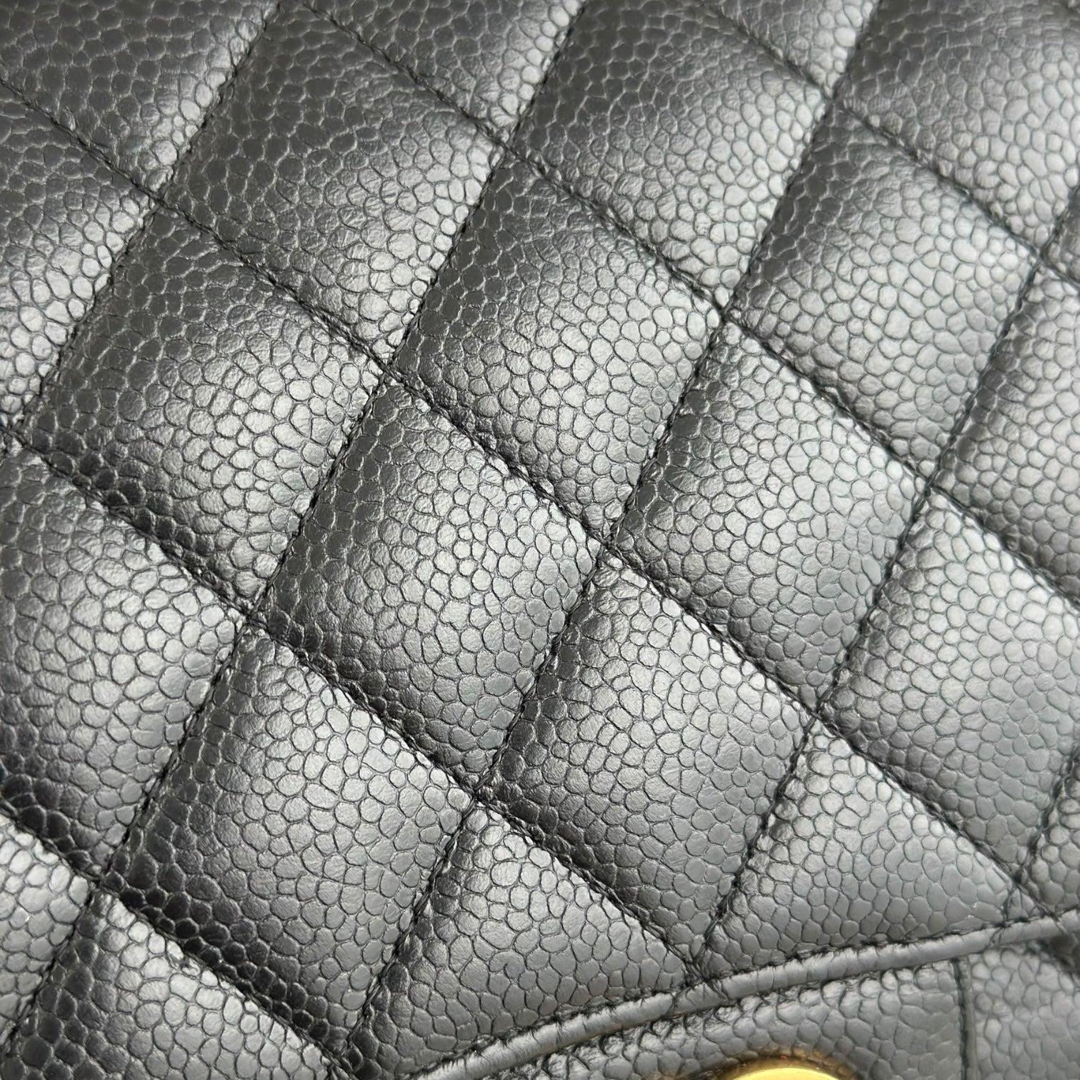 Chanel Classic Flap Medium - Caviar 25CM Quilted Double Flap Black Gold Hardware Series 12