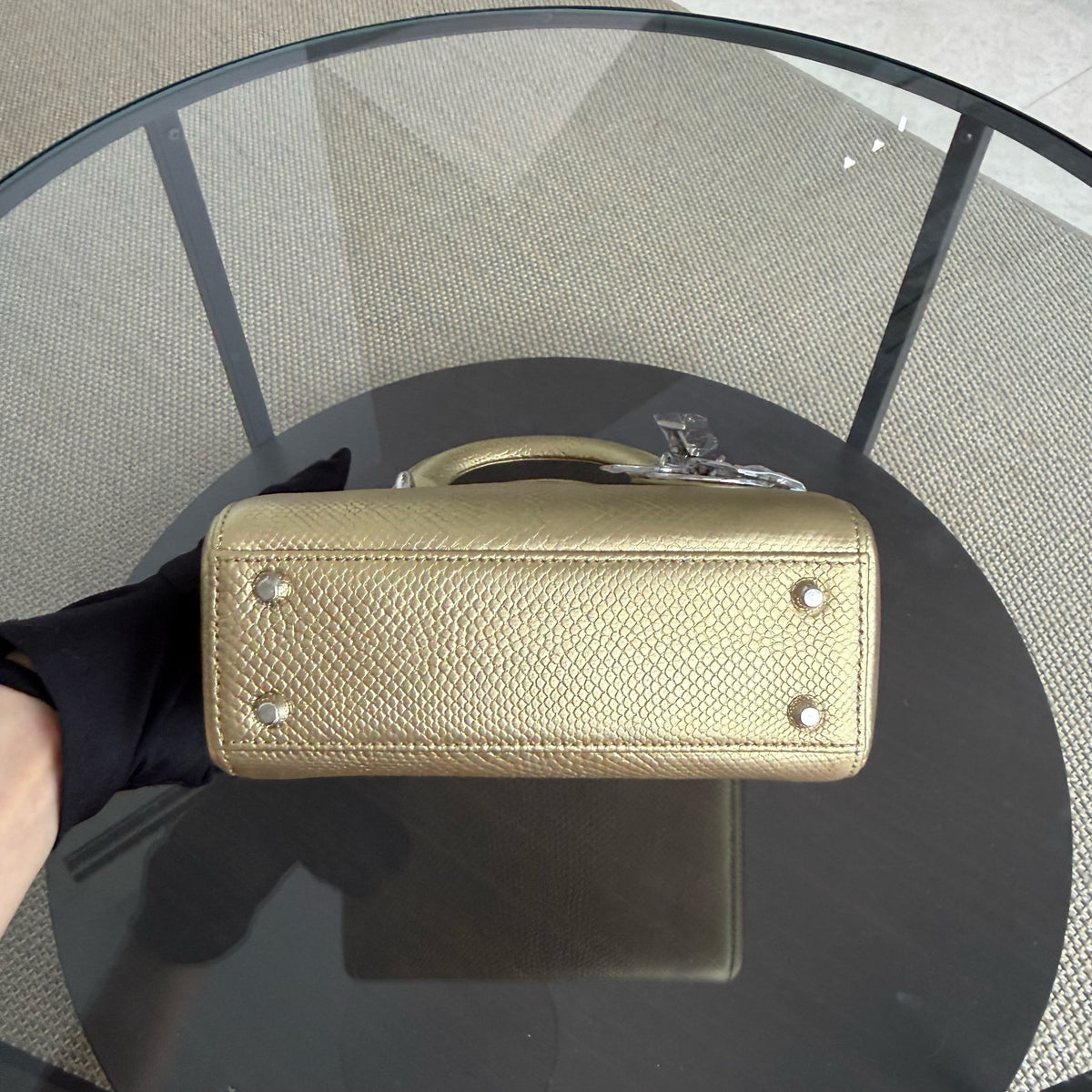 Dior Lady Mini - Exotic Lizard Gold Hardware