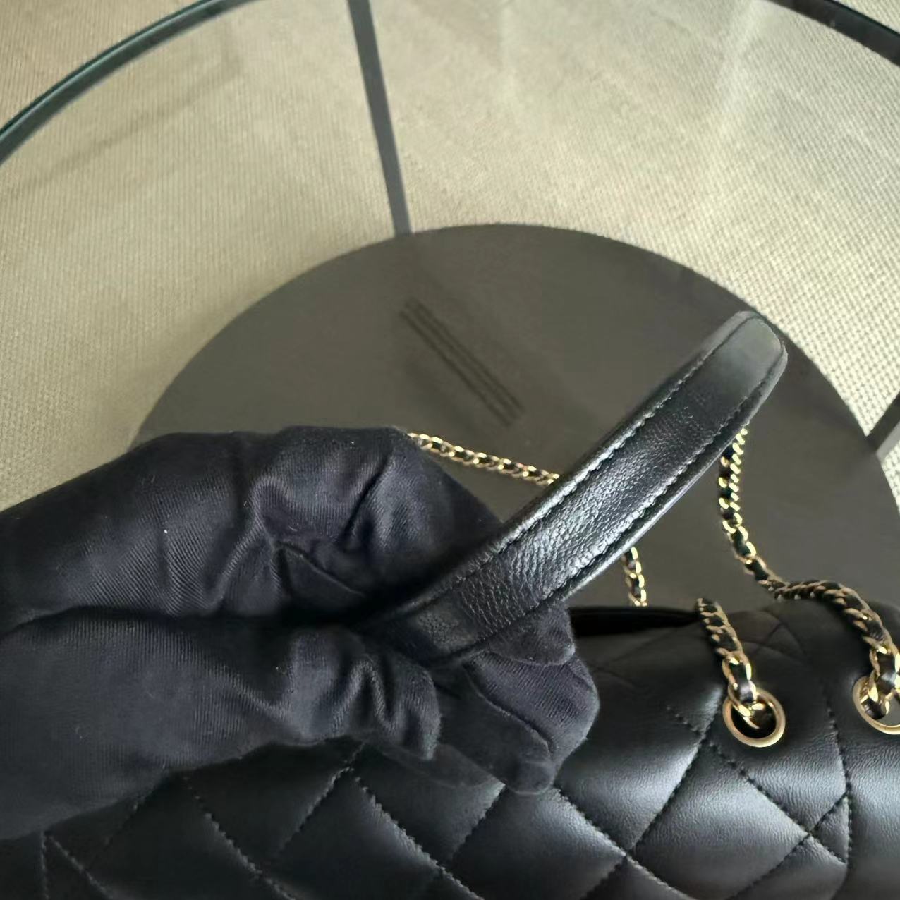 *Rare Re-issue* Chanel Diana - Modern Reissue Lambskin Quilted Black Gold Hardware Series 20