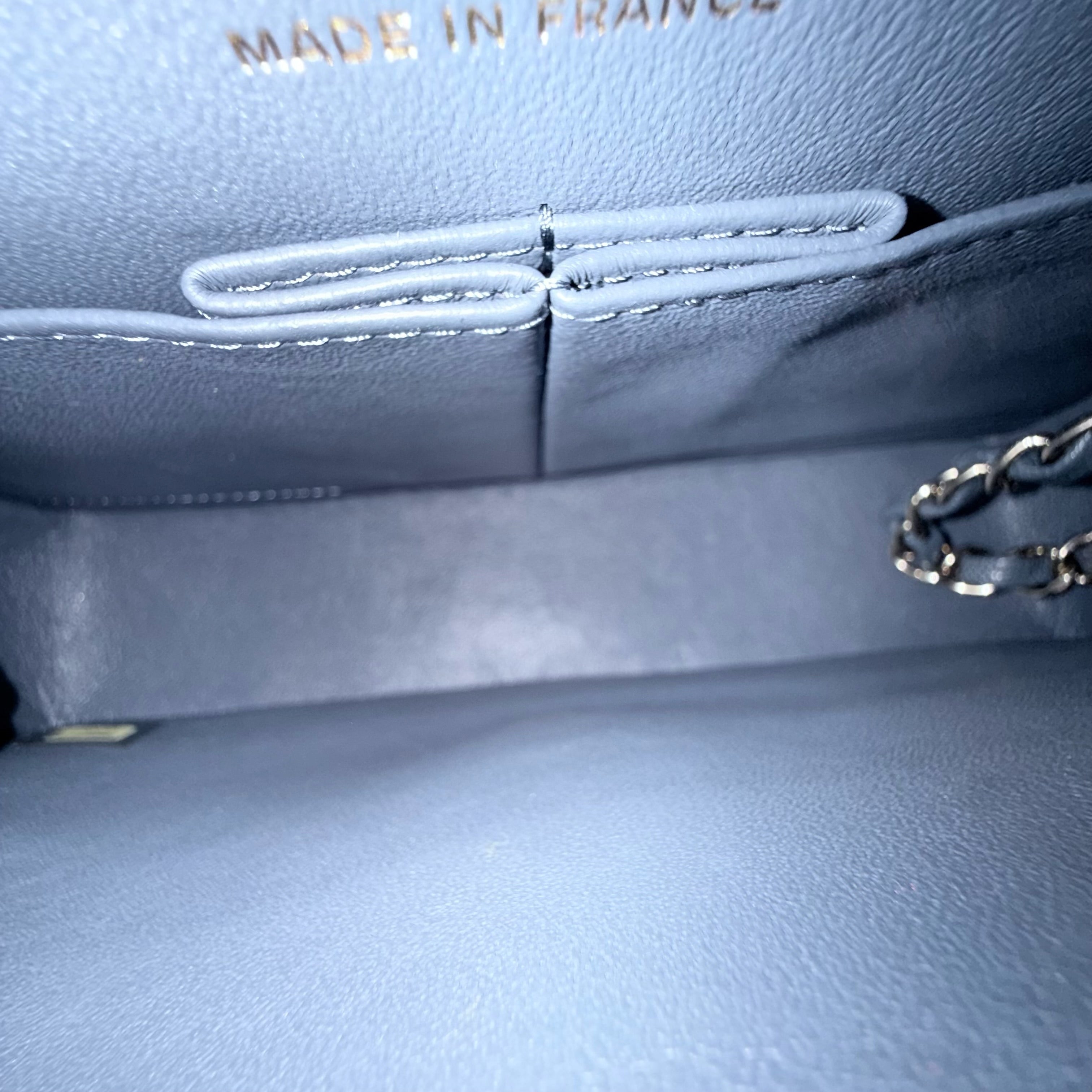 Chanel Classic Flap Small - Caviar 23CM Quilted Dark Gray Grey Gold Hardware Series 26